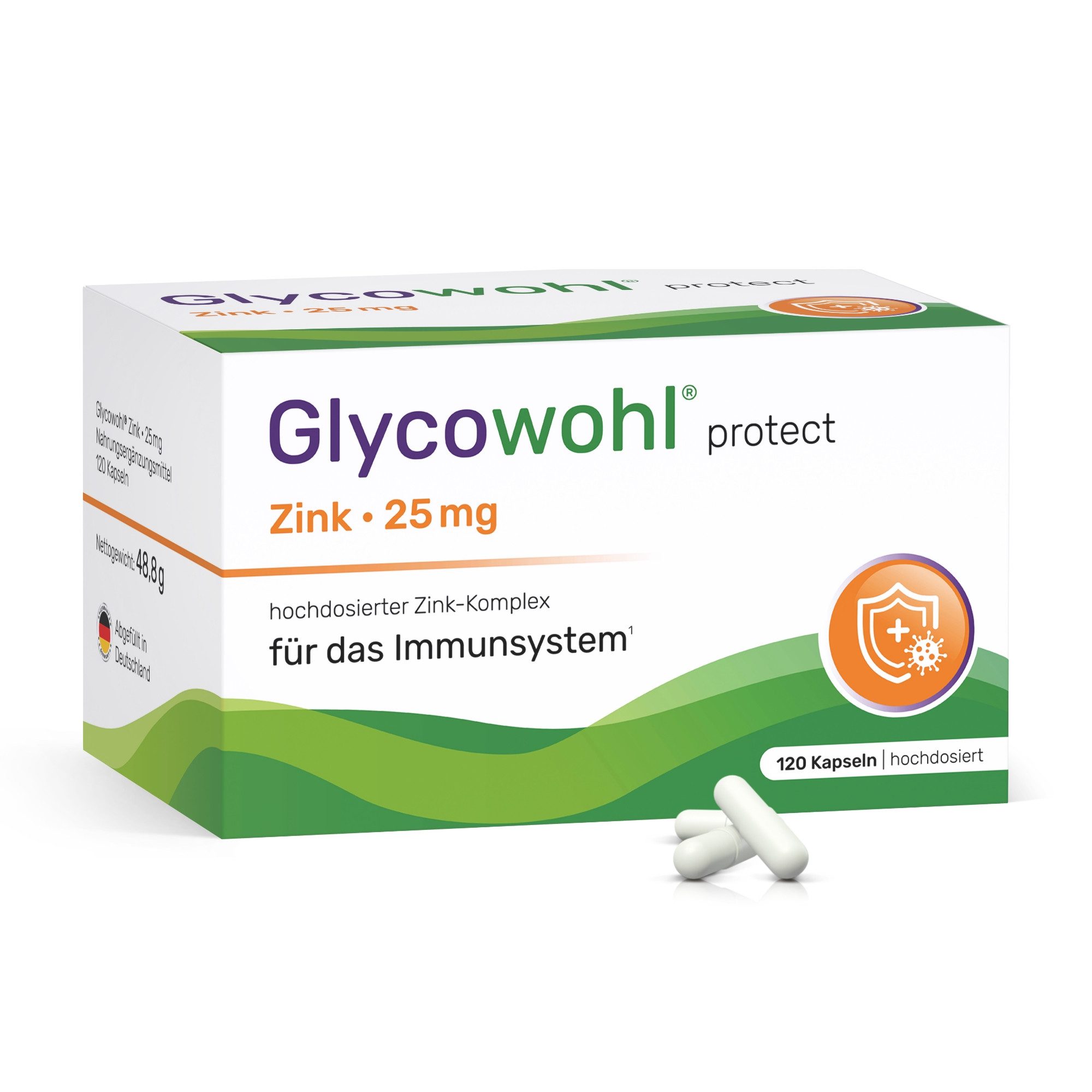 Glycowohl® Zink-Komplex 25mg hochdosiert Kapseln, 48.8 g 0.0 ml