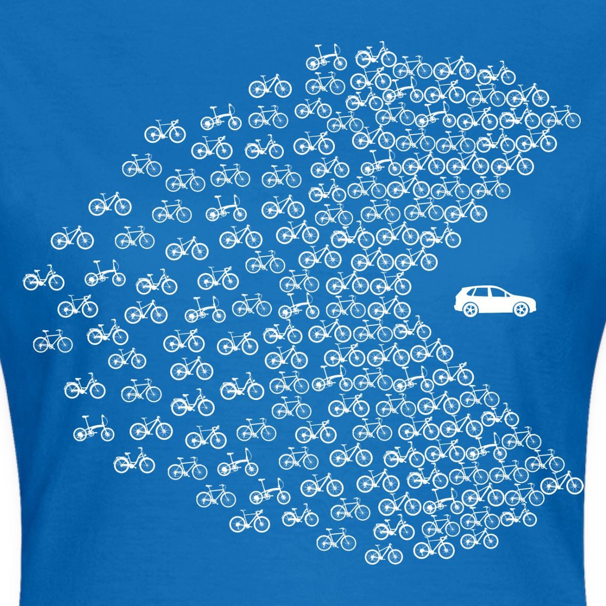 Spreadshirt T-Shirt Fahrräder Fressen Auto Fahrradfahrer Bike Frauen T-Shirt (1-tlg) Slim Fit, fällt klein aus