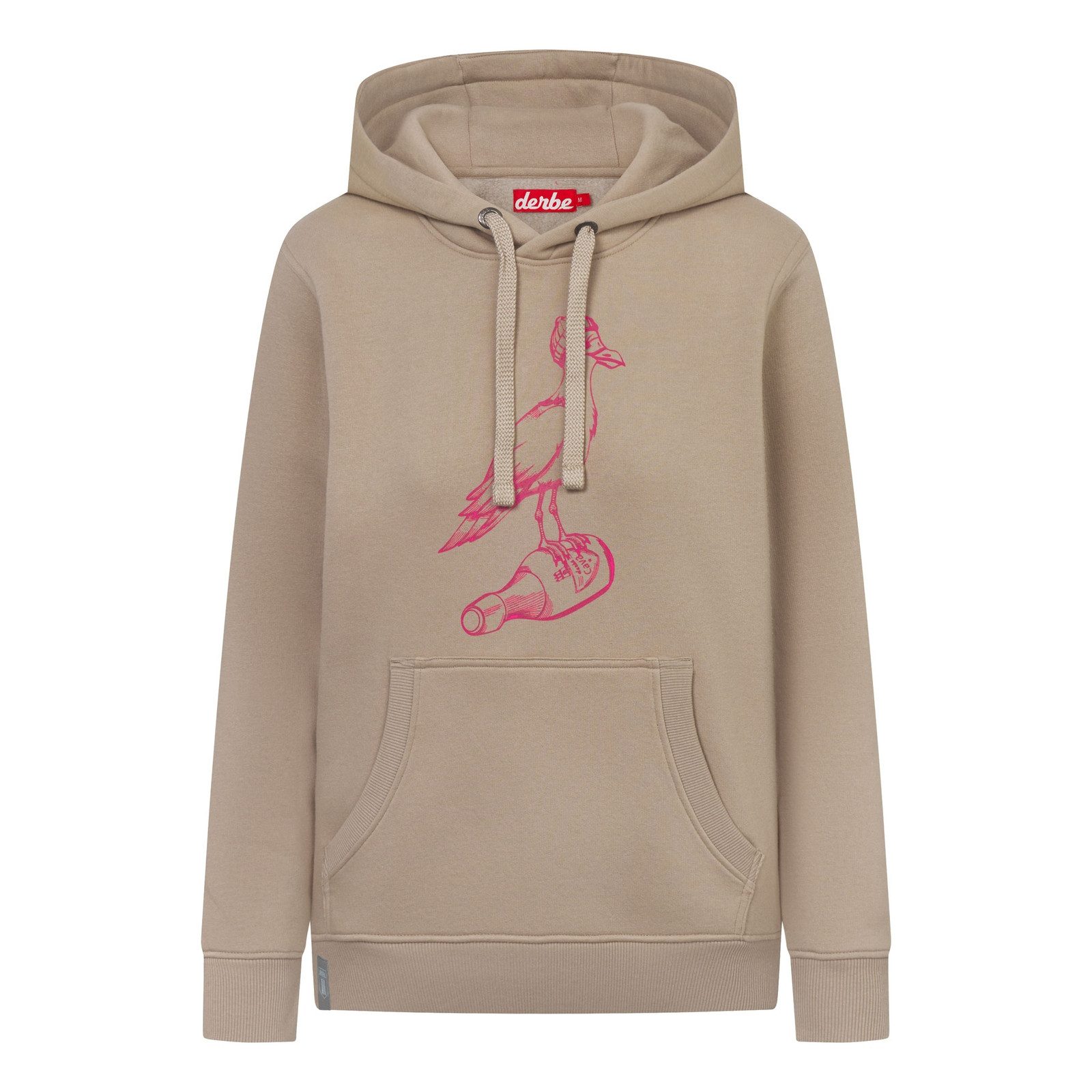 Derbe Hoodie Hoodie Sturmmöwin Mono mit großem Druck auf der Brust