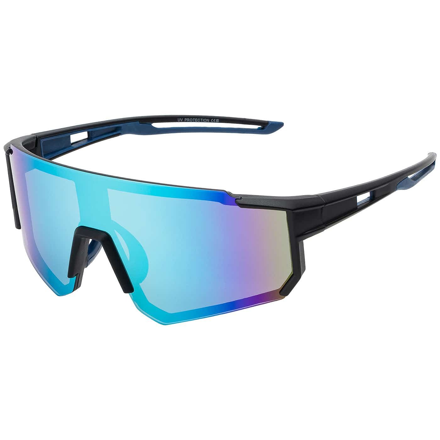 BEZLIT Eyewear Pilotenbrille Unisex Sonnenbrille Sportlich verspiegelt (1-St) mit schwarzen Linsen, Rot/Gelb, Blau und Blau Lila
