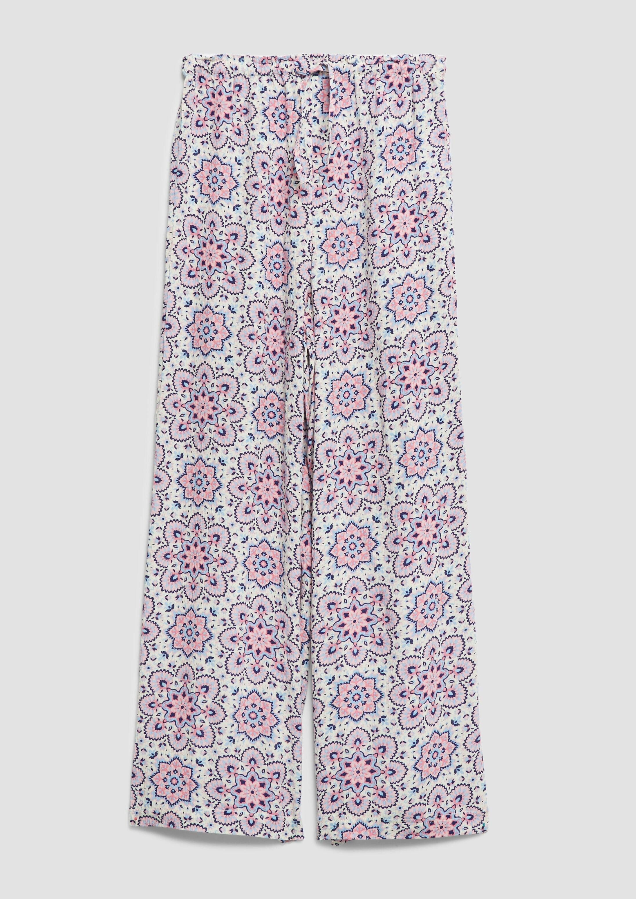 s.Oliver Chinos Hose WIDE LEG Wide Leg-Hose aus Crinkle-Viskose