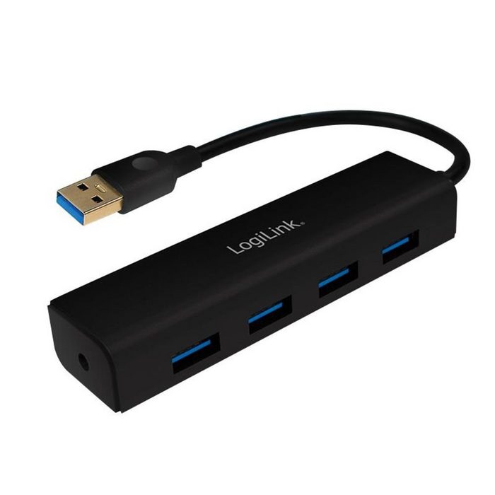 LogiLink USB-Verteiler UA0295 USB 3.0 Hub 4-Port Plug & Play bis 5 GBit/s
