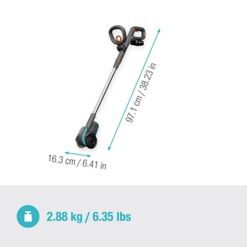 GARDENA Fugenbürste GARDENA 14820-20 EasyWeed 1800/18V POWER FOR ALL Ready-To-Use-Set Fuge