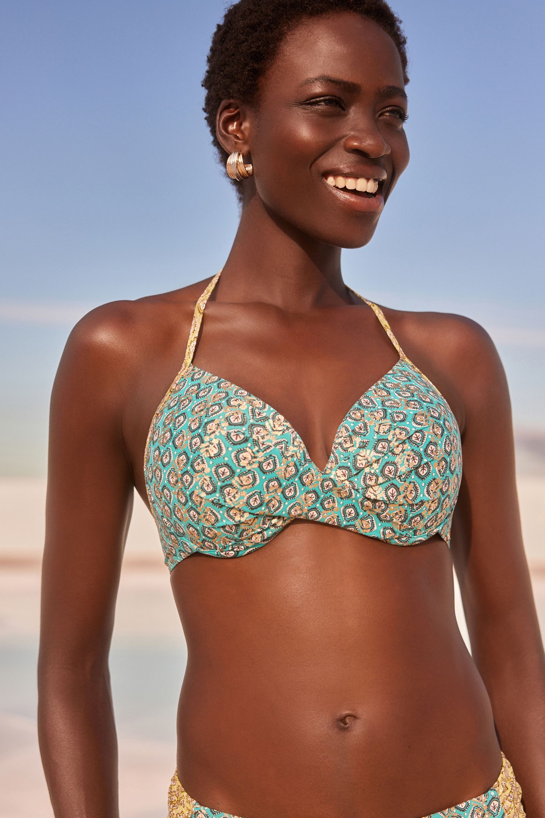 Next Bügel-Tankini-Top Wattiertes Bikini-Oberteil mit Bügeln günstig online kaufen