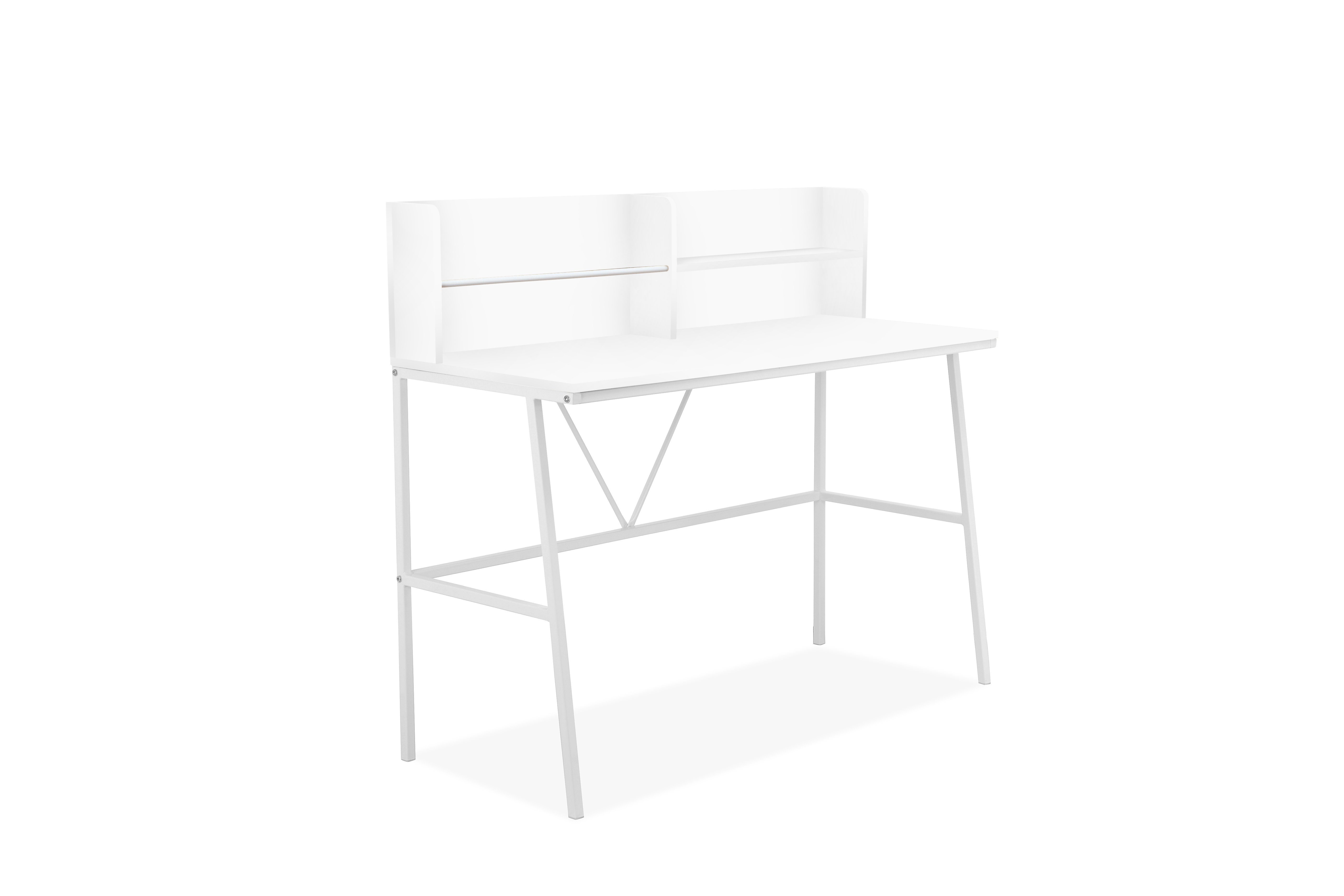 OTTO home Schreibtisch Jaxson (1-St), weißes Gestell aus Metall, Breite 120 cm