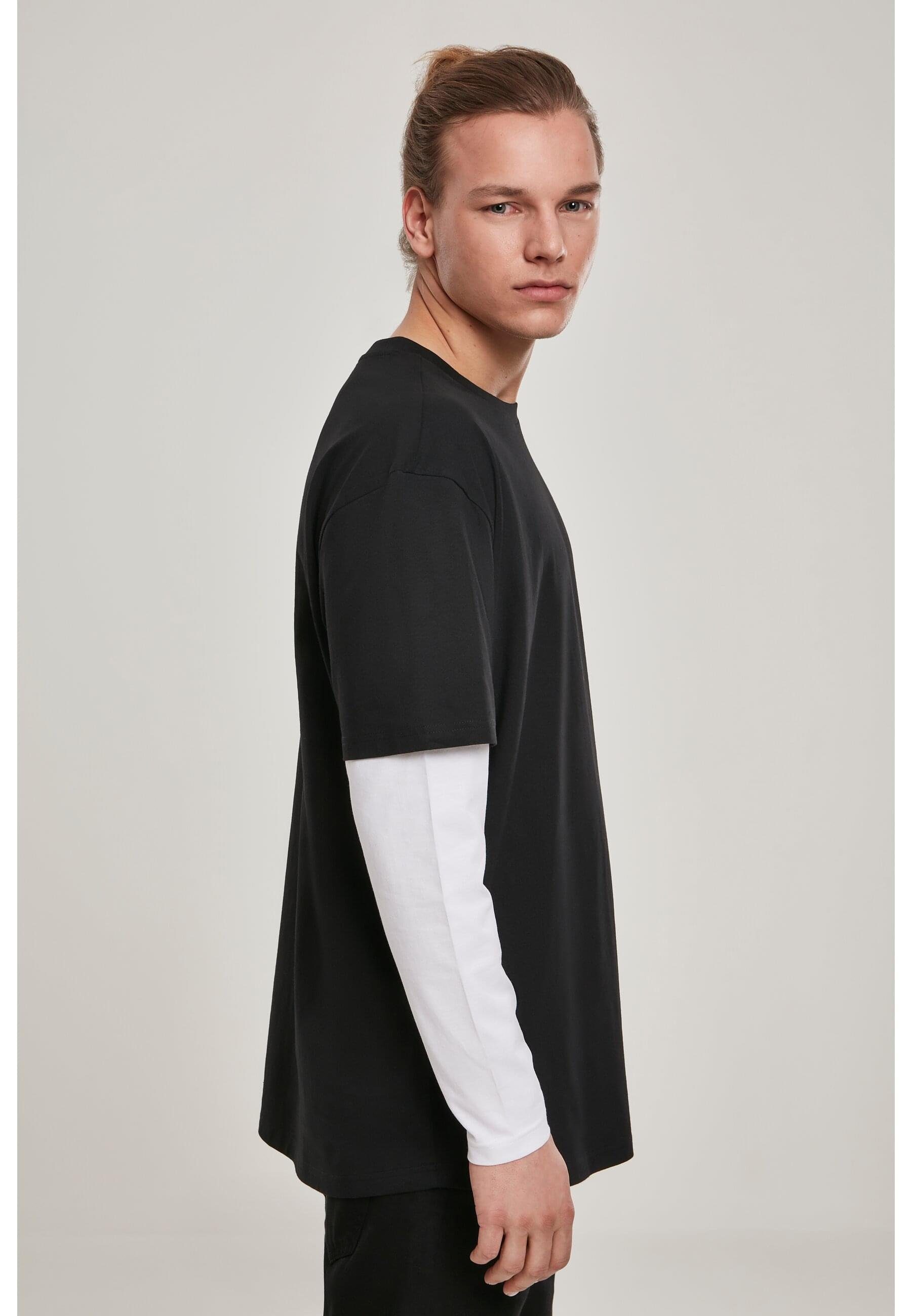 Shaped URBAN black/white Layer Double Oversized Tee CLASSICS Herren T-Shirt (1-tlg) LS