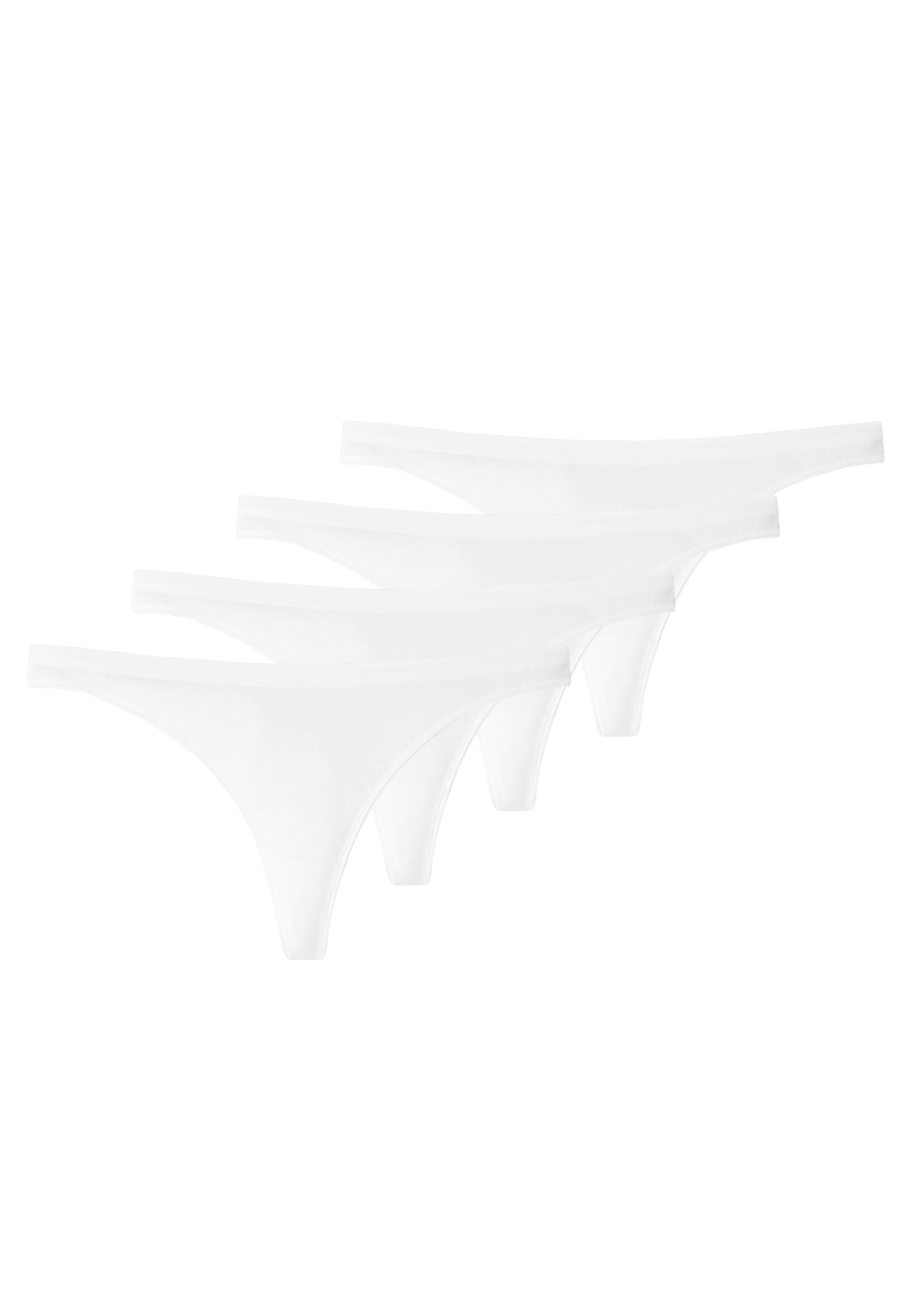 Schiesser T-String 4er Pack 95/5 Cotton (Spar-Set, 4-St) String - Baumwolle - Optimaler Tragekomfort für jeden Tag