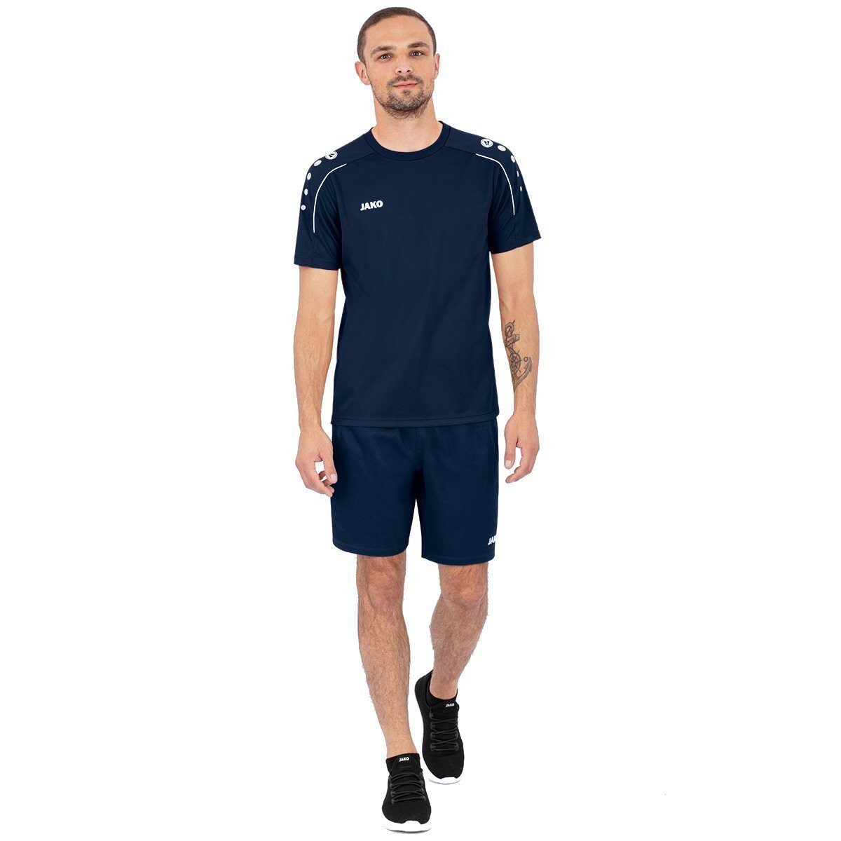Jako T-Shirt Classico (100% Polyester-Jacquard) marineblau Herren