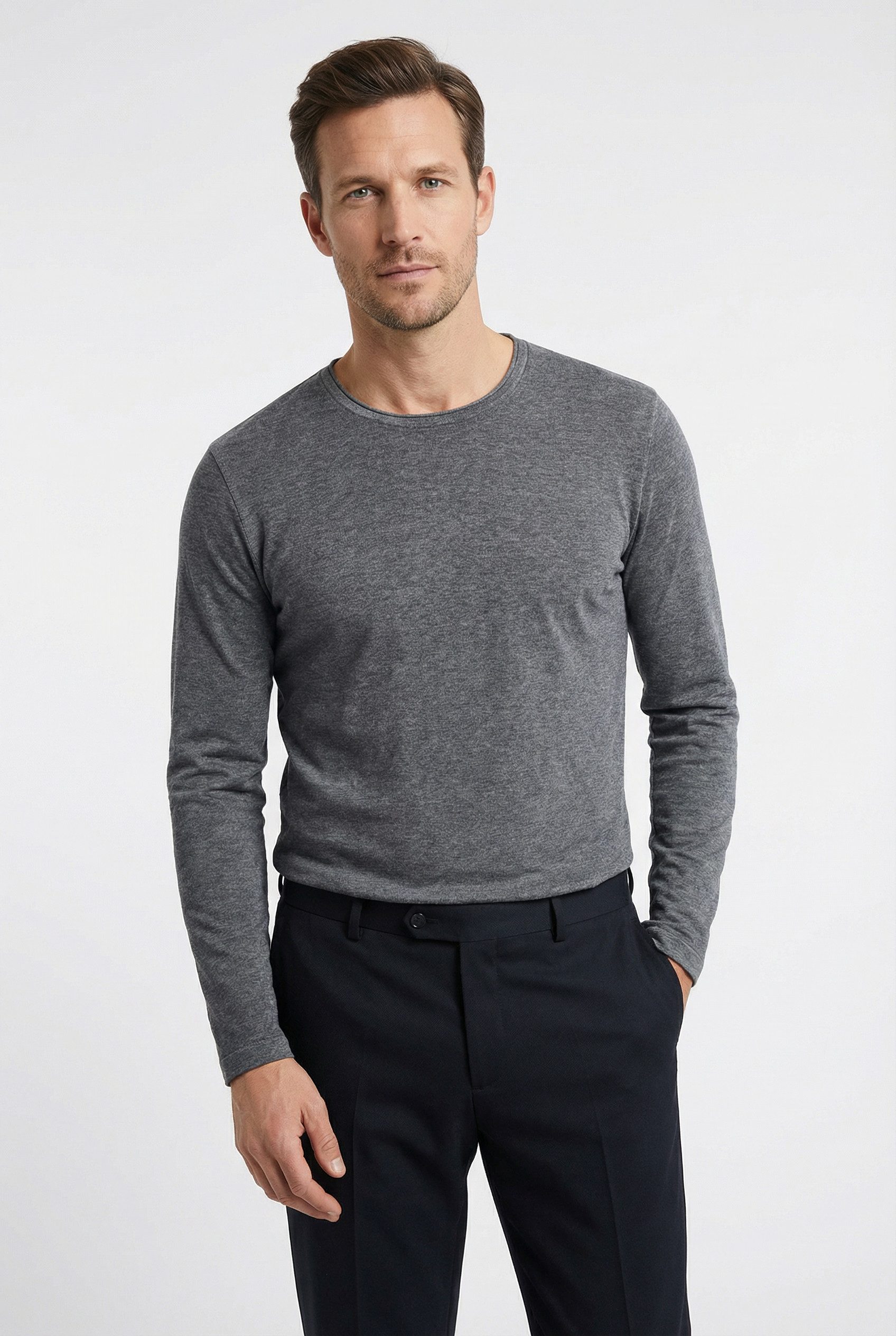 OLYMP Rundhalspullover OLYMP Strick Casual Crew Neck günstig online kaufen