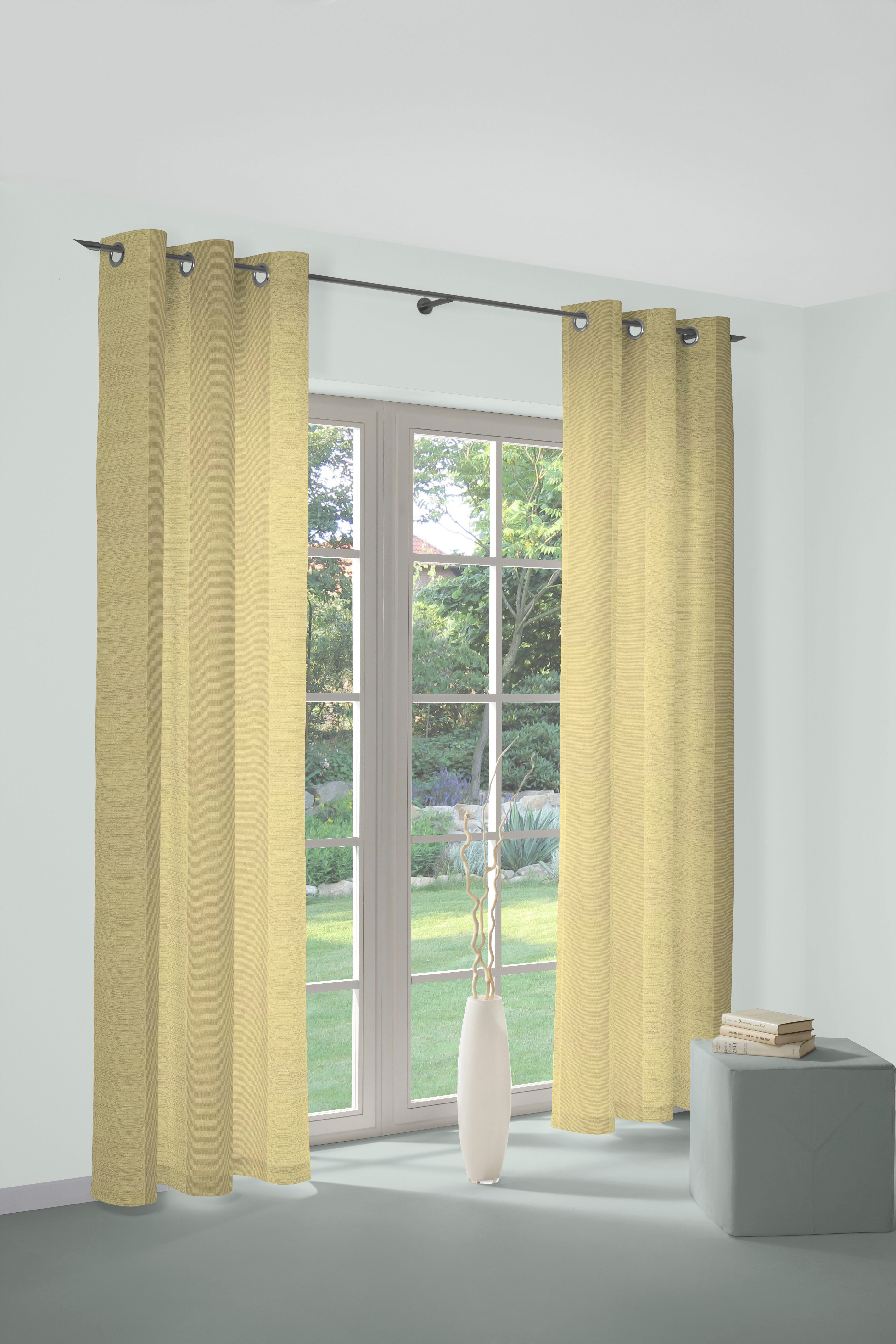 Wirth Vorhang Niederau (1 St), Ösen, blickdicht, Jacquard