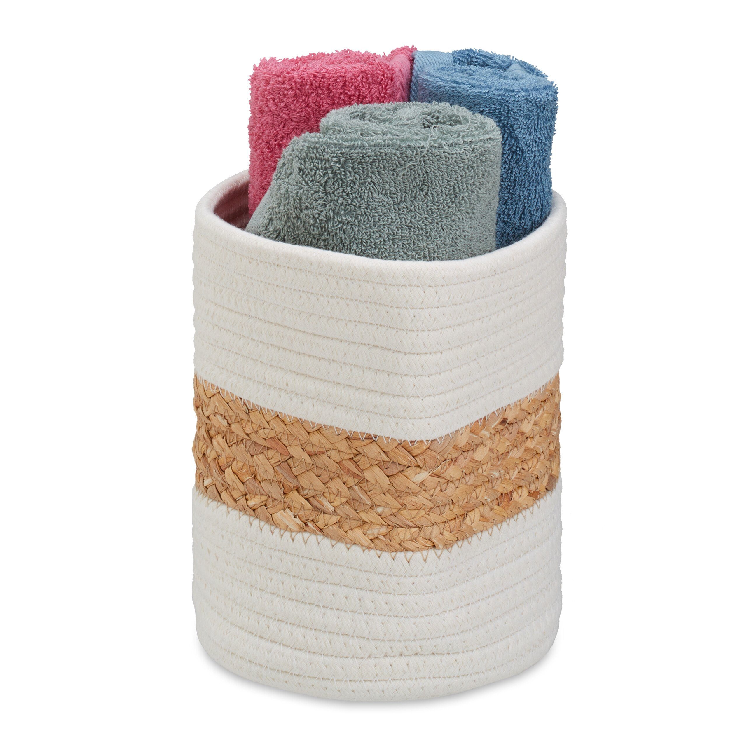 relaxdays Aufbewahrungskorb aus Baumwolle günstig online kaufen