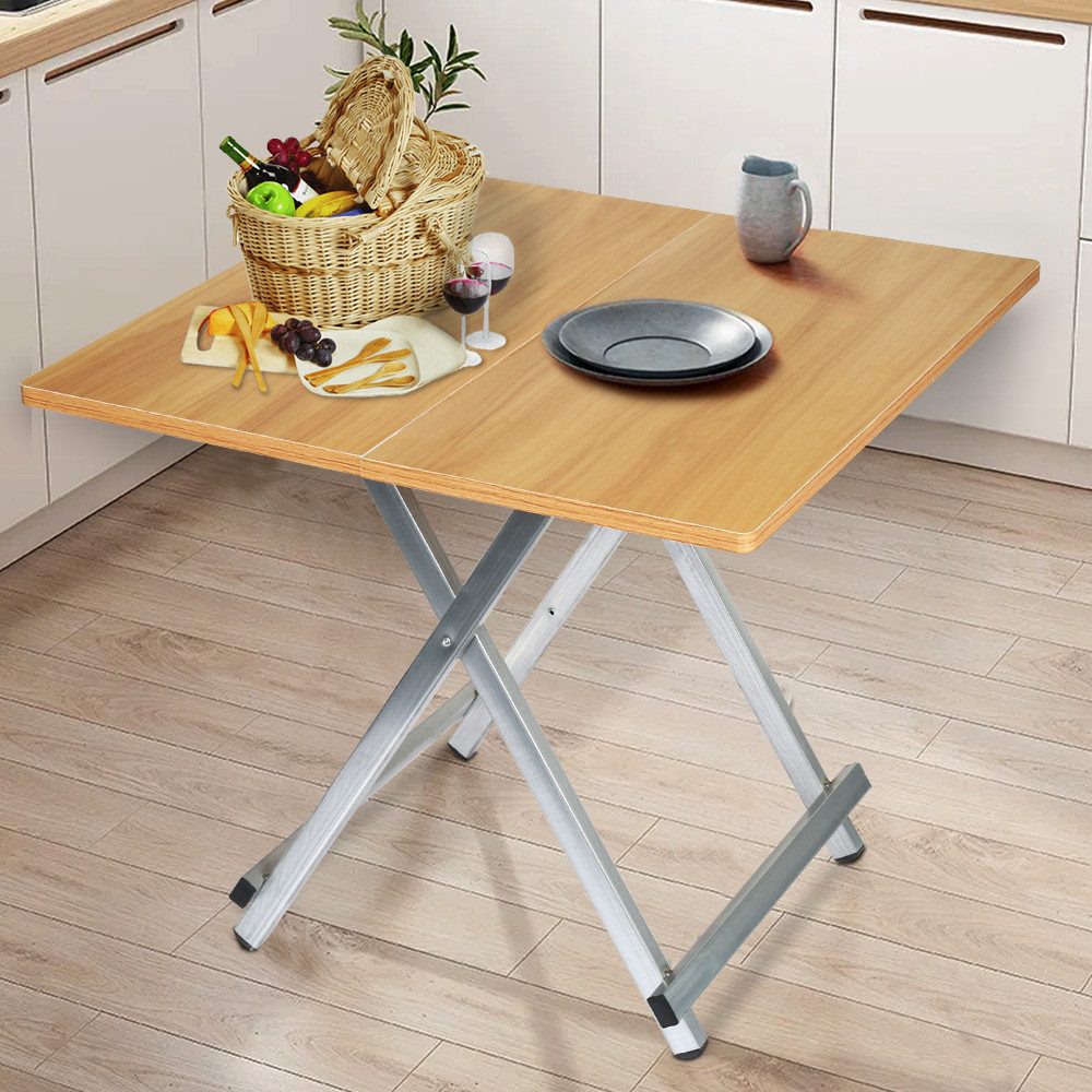 JEOBEST Klapptisch Balkontisch Gartentisch Tragbar Esszimmertisch Outdoor Tisch, Platzsparender, Robust, Stabil, eckig