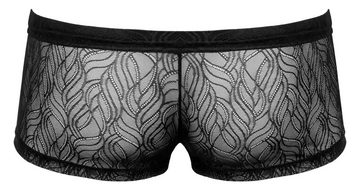 Svenjoyment Boxershorts Transparente Boxershorts mit Knöpfen - schwarz