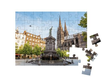 puzzleYOU Puzzle Denkmal und Kathedrale in Clermont-Ferrand, 48 Puzzleteile, puzzleYOU-Kollektionen