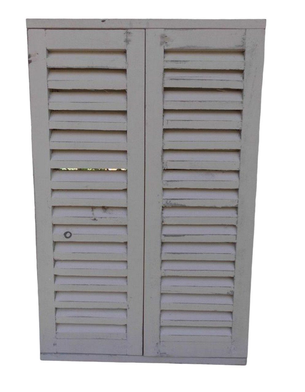 Deko-Impression Wandspiegel Wunderschöner Wandspiegel Fensterläden Landhaus creme Shabby-Chic 59cm (1-St)