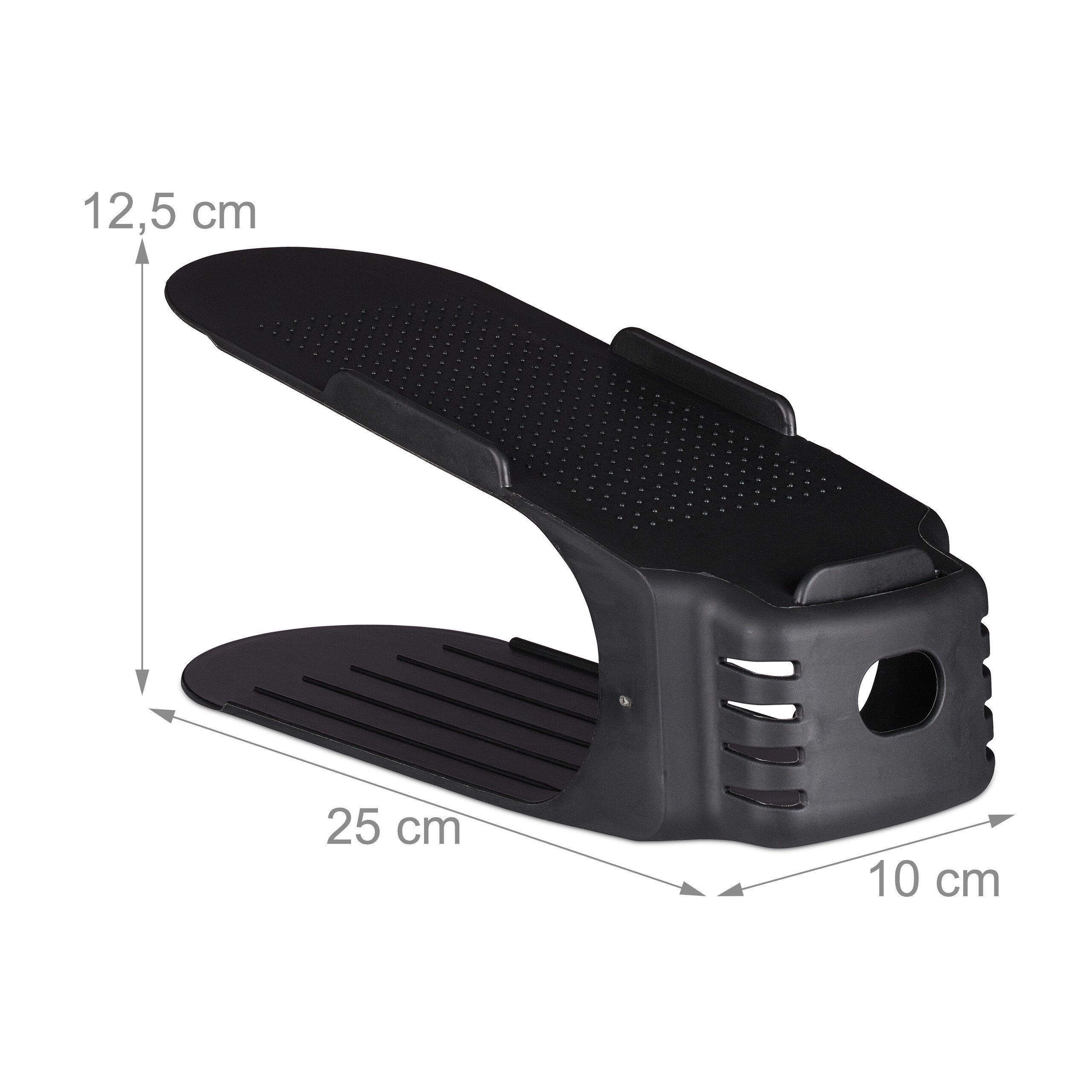 relaxdays Schuhstapler 20er Set, schwarz