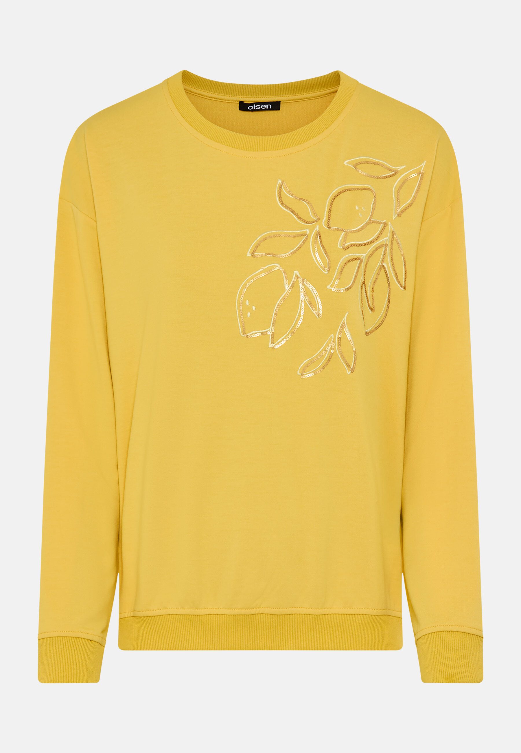 Olsen Sweatshirt Sweatshirt mit platziertem Dessin