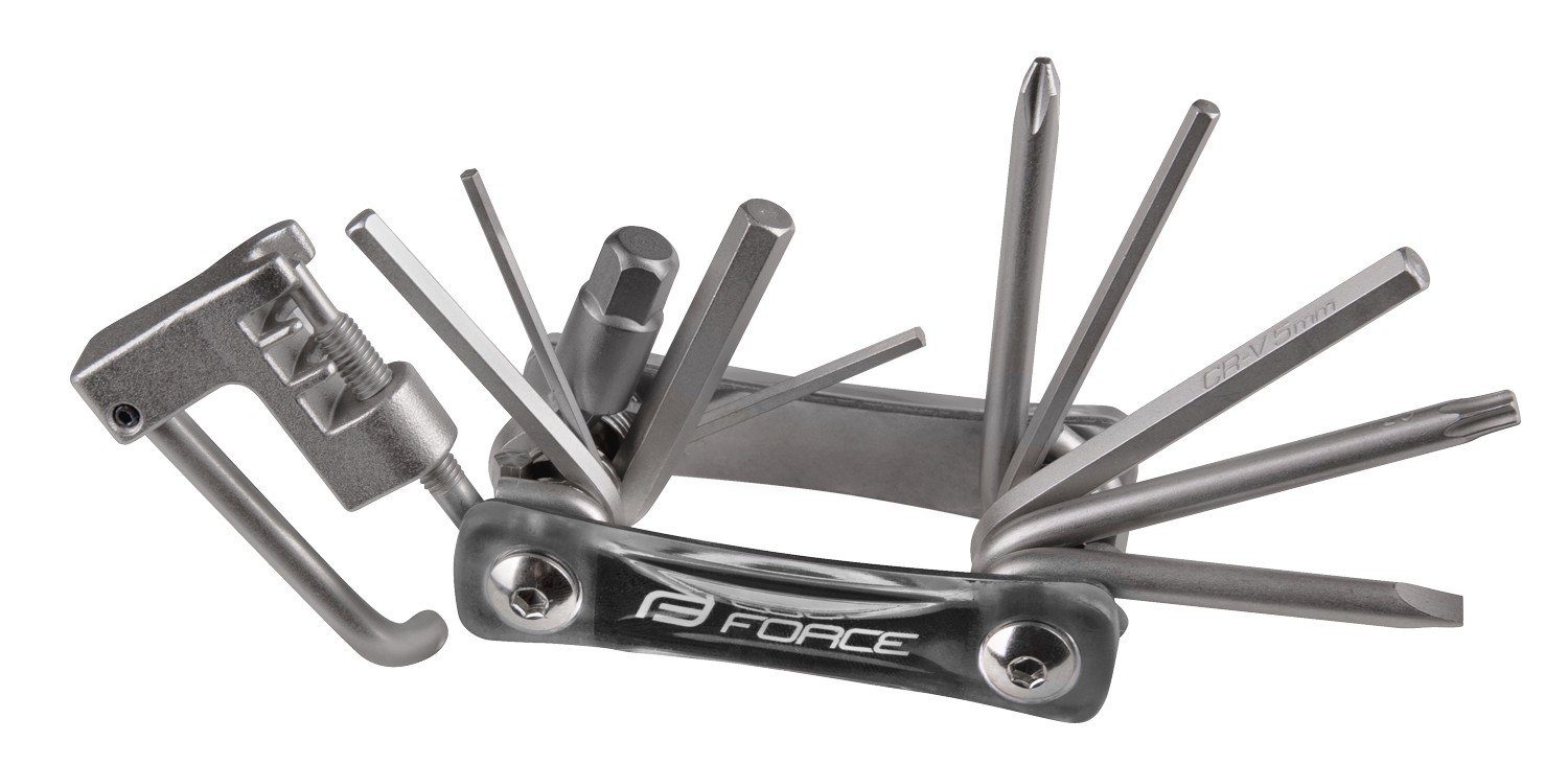 FORCE Fahrradwerkzeugset Force Fahrrad Multitool 11er Set mit Kettentrenner