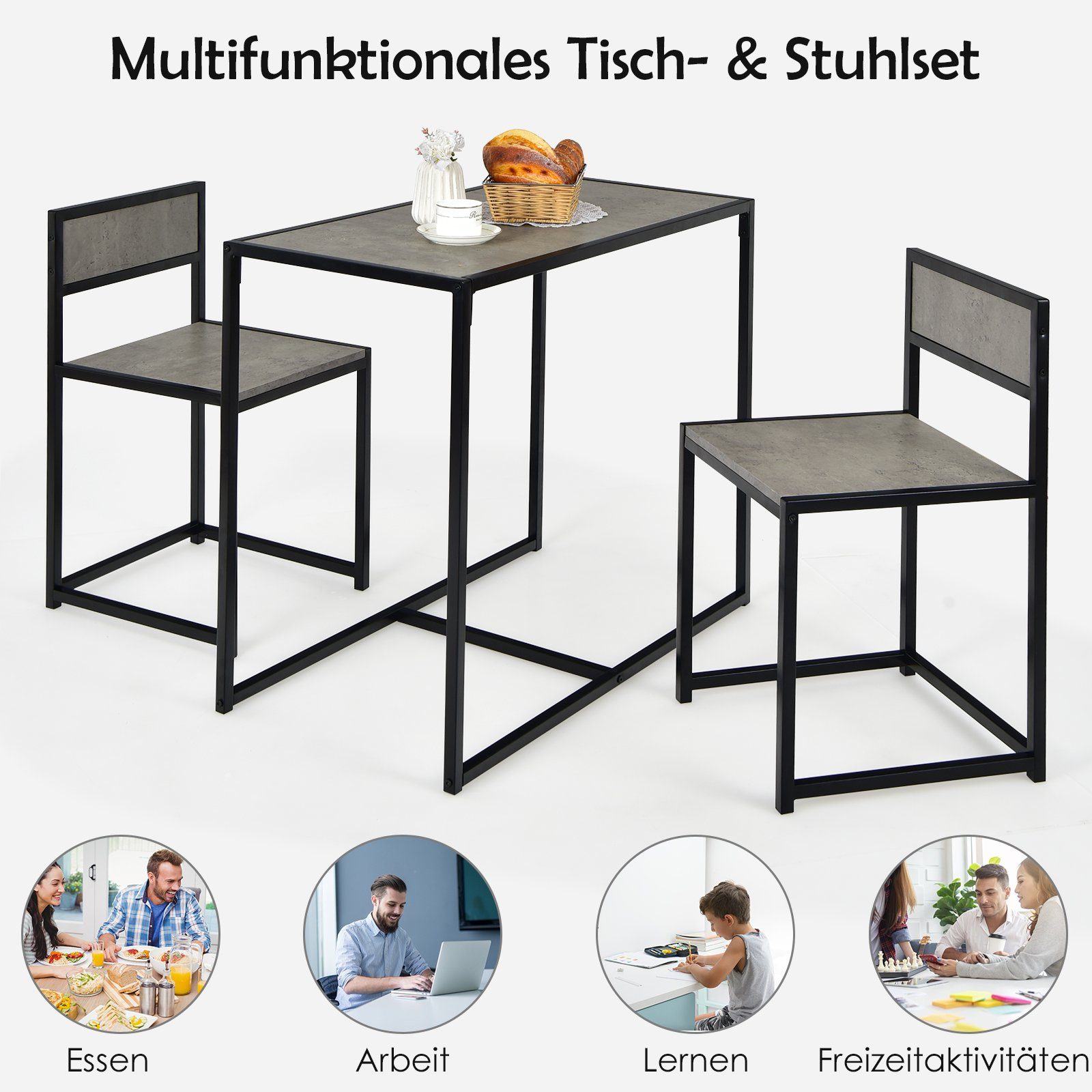 COSTWAY Essgruppe, (3-tlg), Küchenbar, mit Tisch günstig online kaufen