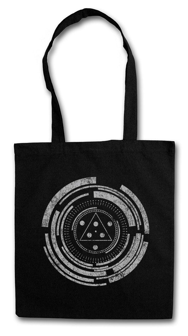 Beuteltasche Technology Circle Stofftasche Kreis Kreisel Spirale Hypnose