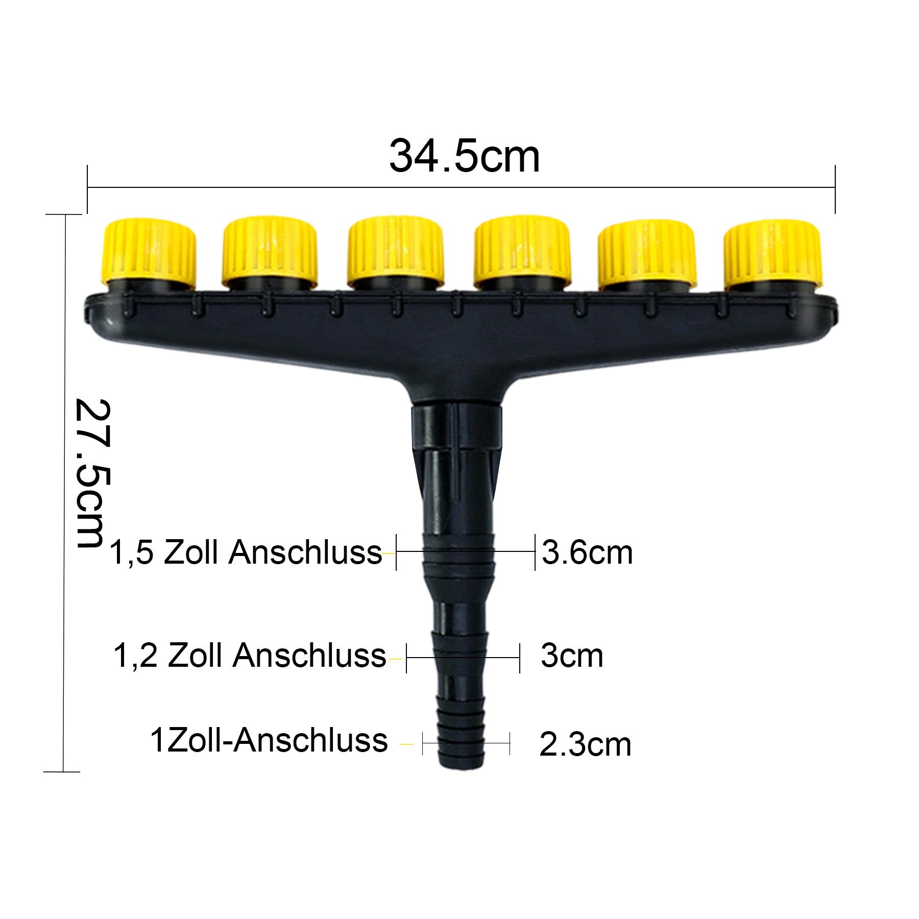 Mutig Bewässerungsbrause Garten Handbrause, Sprinkler, (Einstellbare Sprühmenge, Porös Bewässerungsbrause mit 6 Spritzdüse, 6-St., Rasensprenger), Sprühpumpe für Außenbereich, Gemüse, Rasen, Pflanze, Hof