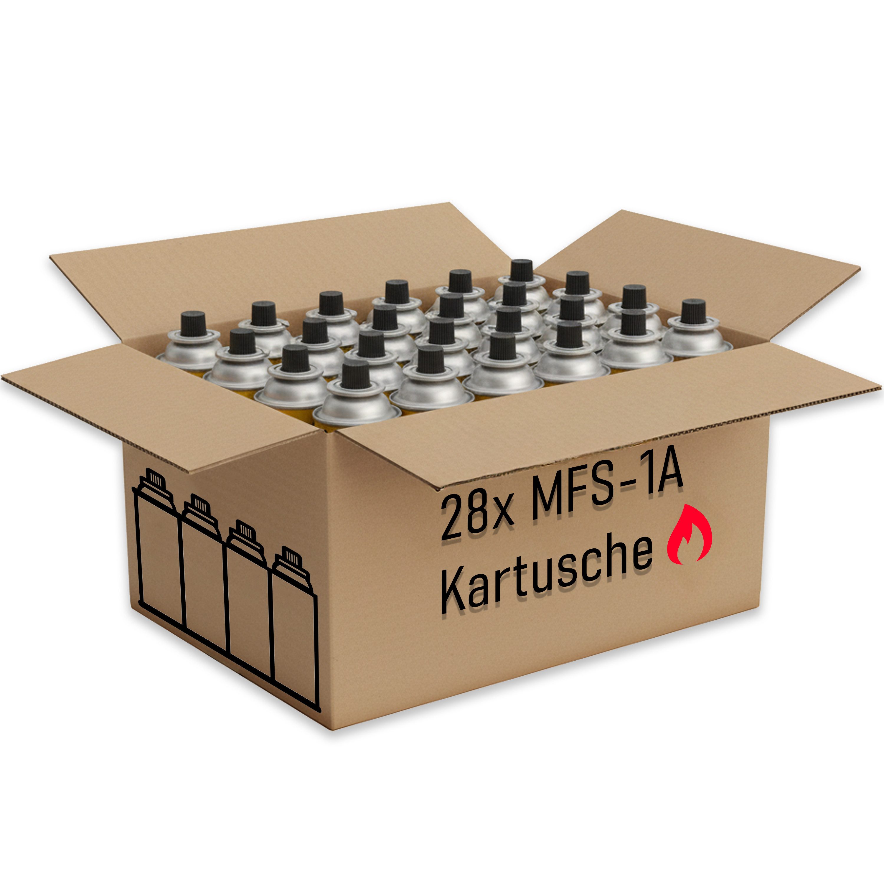 TruWare Gaskartusche 227g Typ MSF-1A – Universal Ventilkartusche mit Bajonettverschluss, Zubehör für für Campingkocher, Gaskocher & Outdoor-Heizgeräte, 28 St.
