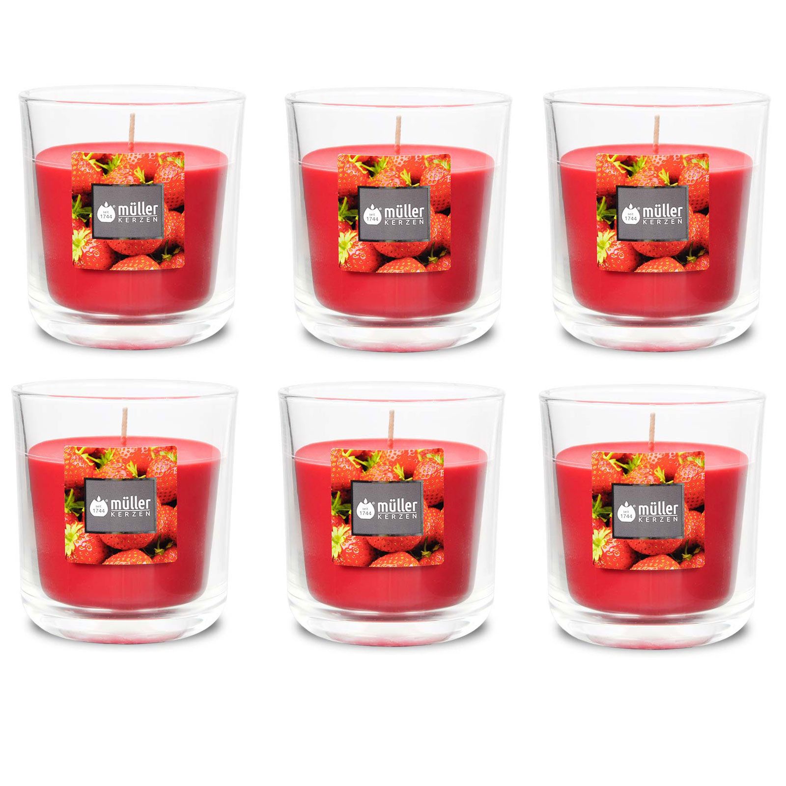 Gebr. Müller Kerzenfabrik AG Подсвечник Duft-Kerzenglas 65/70 mm Set 6 Stk. Verschiedene Aromen