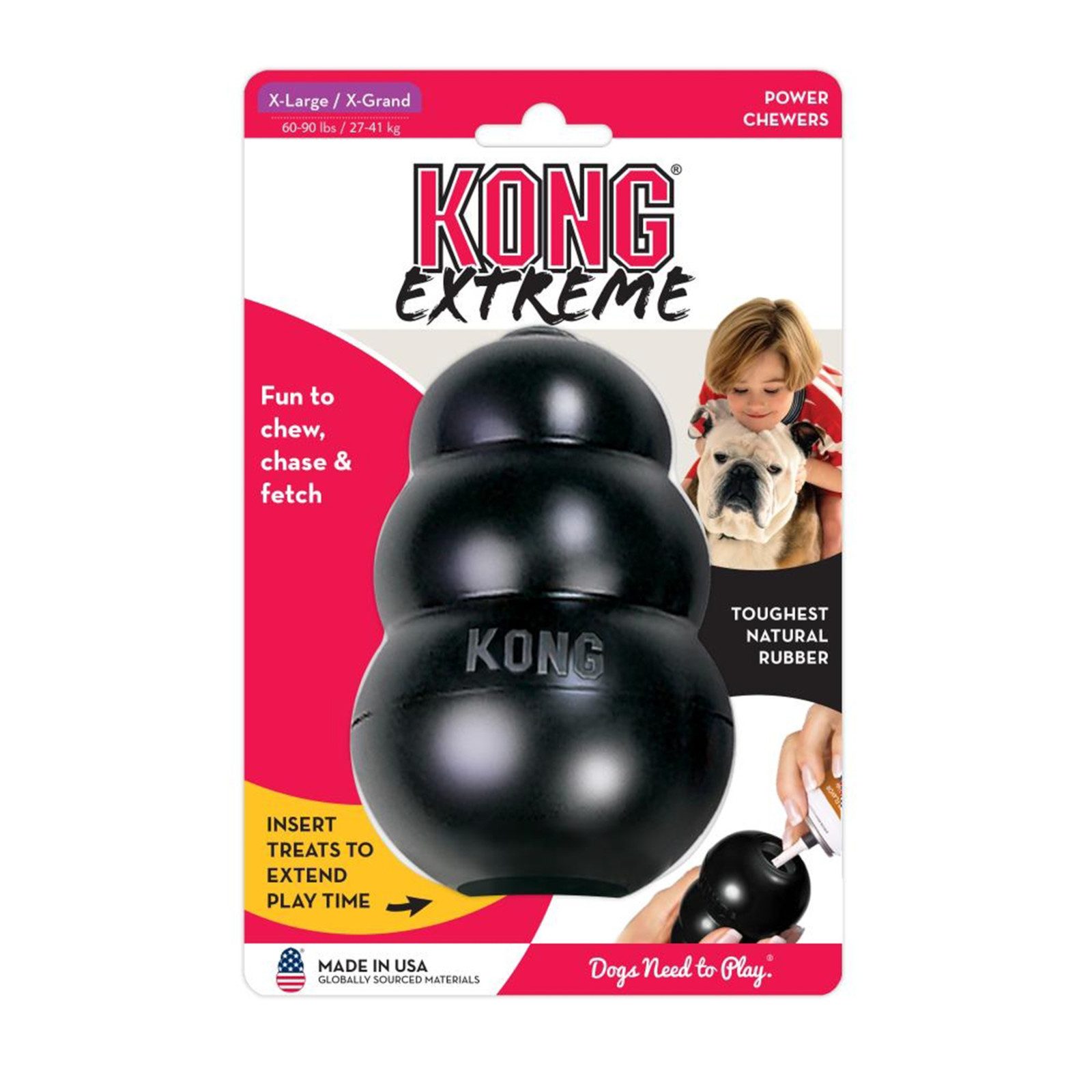 KONG Kauspielzeug KONG Classic XL, schwarz, Kauspielzeug aus Naturkautschuk günstig online kaufen
