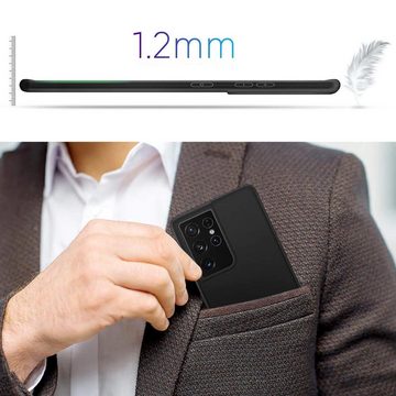 FITSU Handyhülle Slim Case für Samsung Galaxy S23 Ultra Hülle Schwarz, Ultradünne Handyschale Slim Case Cover Schutzhülle mit Kameraschutz