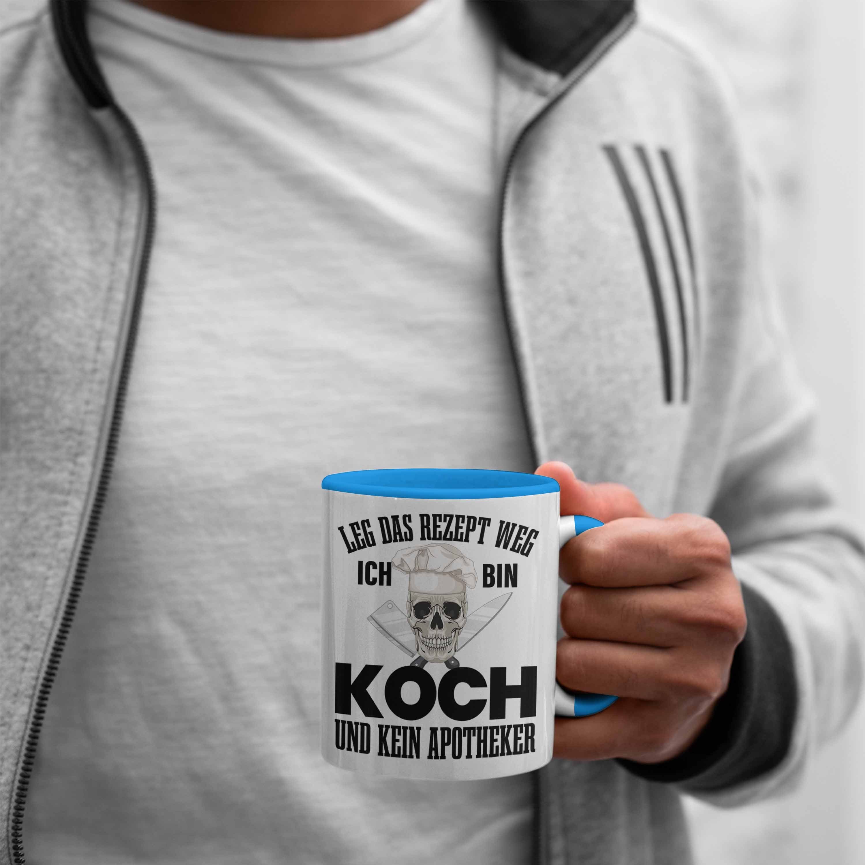 Geschenkidee Trendation Köchin Koch - Geschenke Frauen Blau Tasse Koch Trendation Tasse Männer für Geschenk Lustig