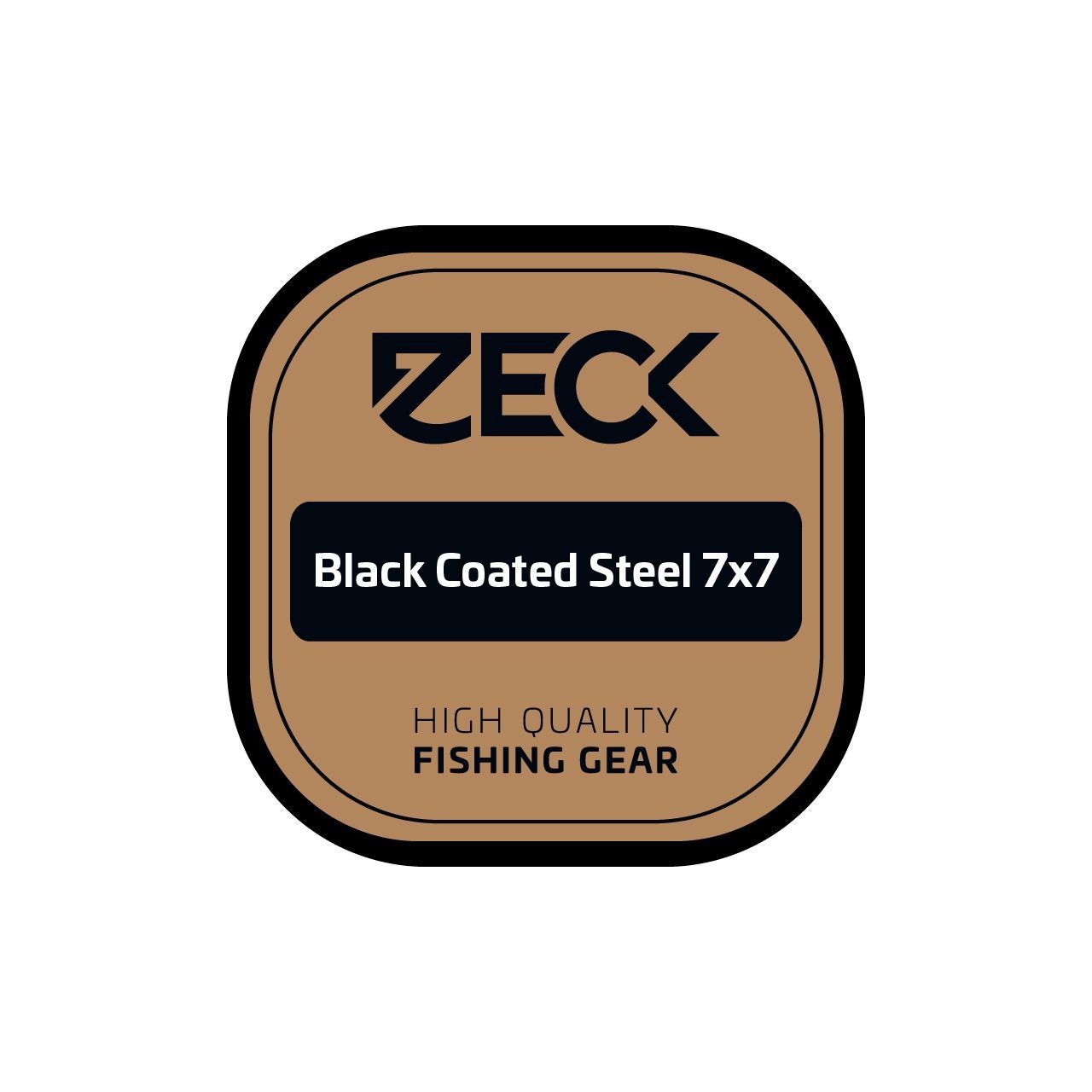 Zeck Fishing Vorfachschnur Zeck Black Coated Steel 7x7 10m, 9 m Länge, (10-St)