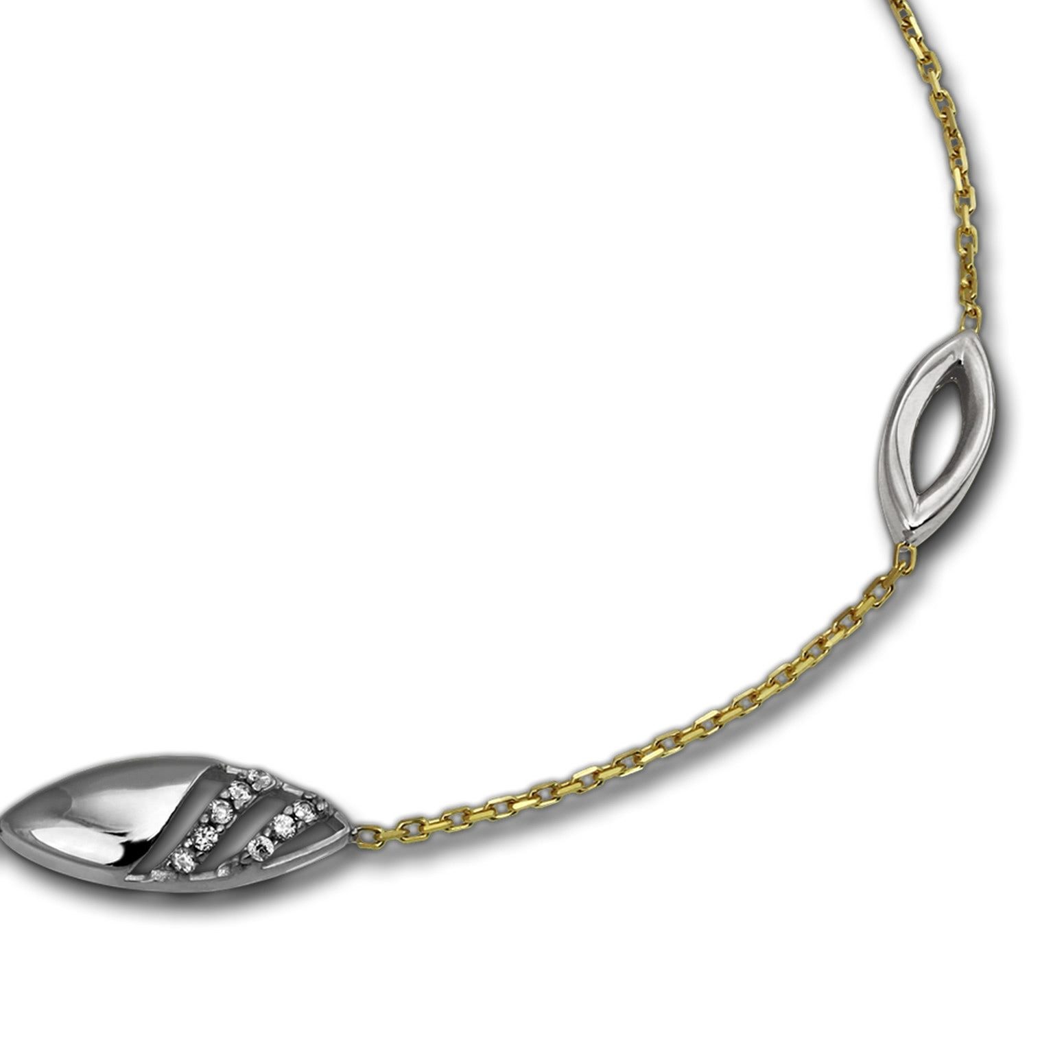 GoldDream Goldarmband GoldDream Armband Glamour Zirkonia weiß (Armband), Damen Armband ca. 19cm, 333 Gelbgold - 8 Karat, Farbe: gold