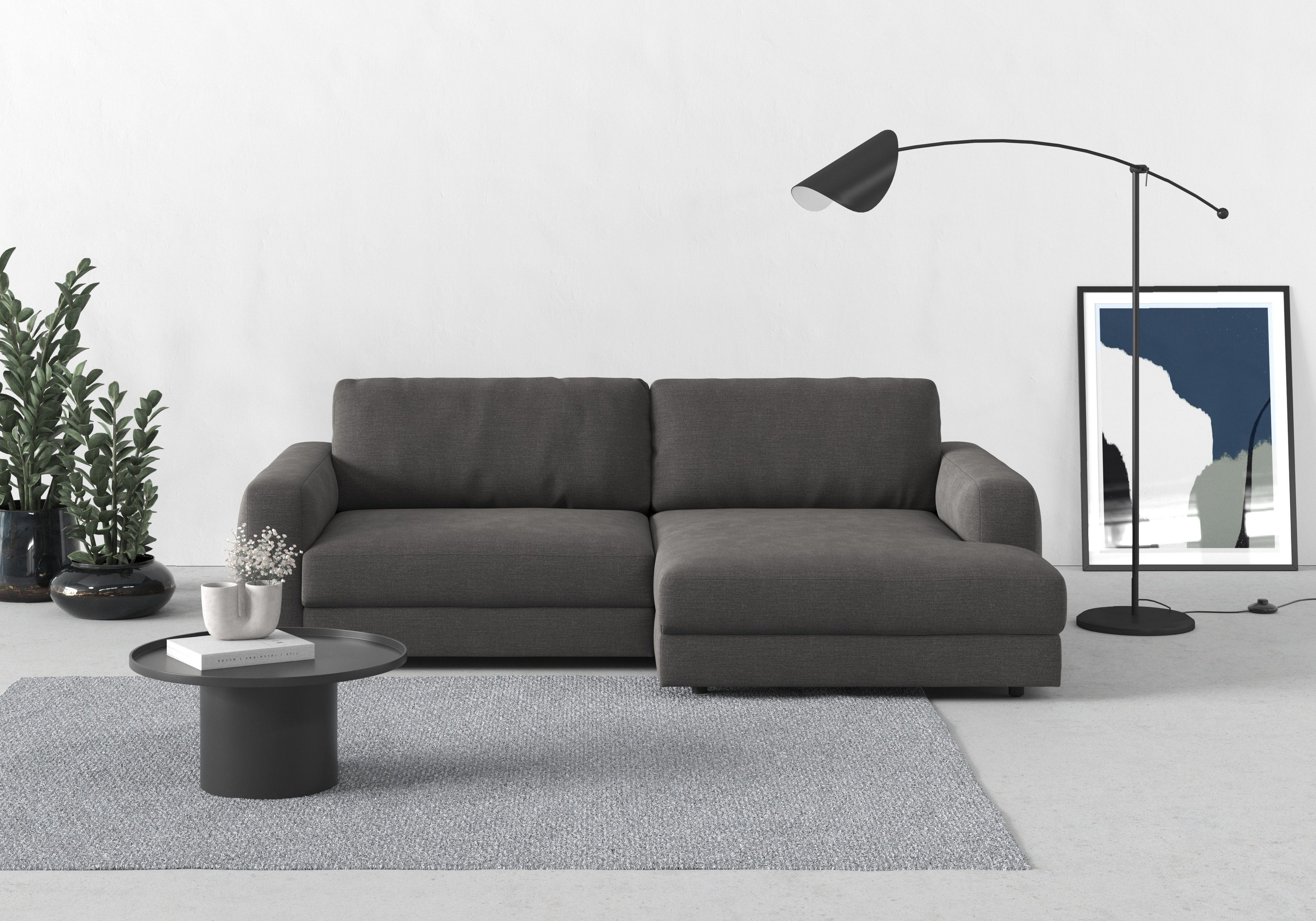 TRENDMANUFAKTUR Ecksofa Bourbon, 2 Teile, mit extra hohem Sitzkomfort, in trendigem Cord Stoff erhältlich