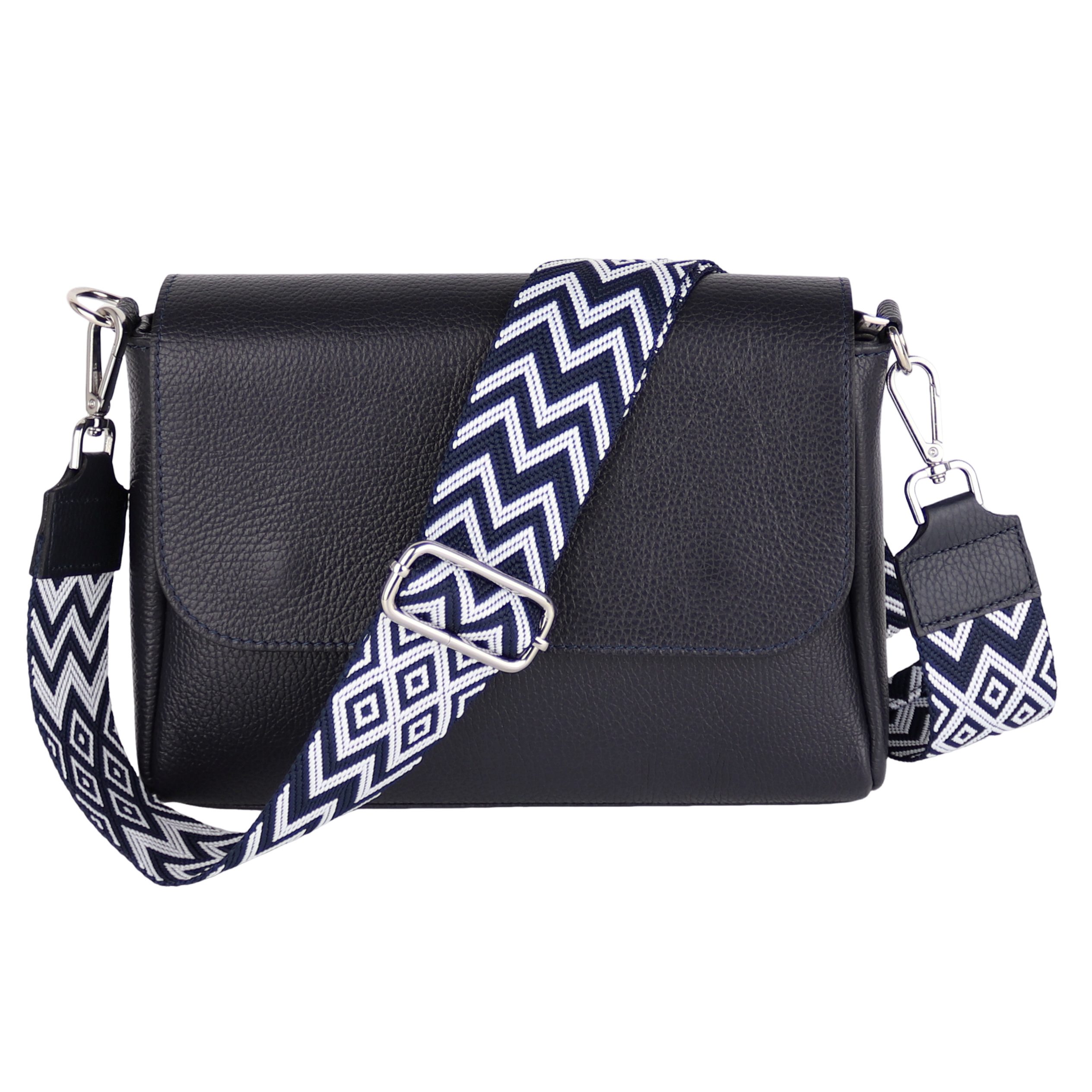 Umhängetasche Damen, Crossbody Bag, Echtleder Made in Italy