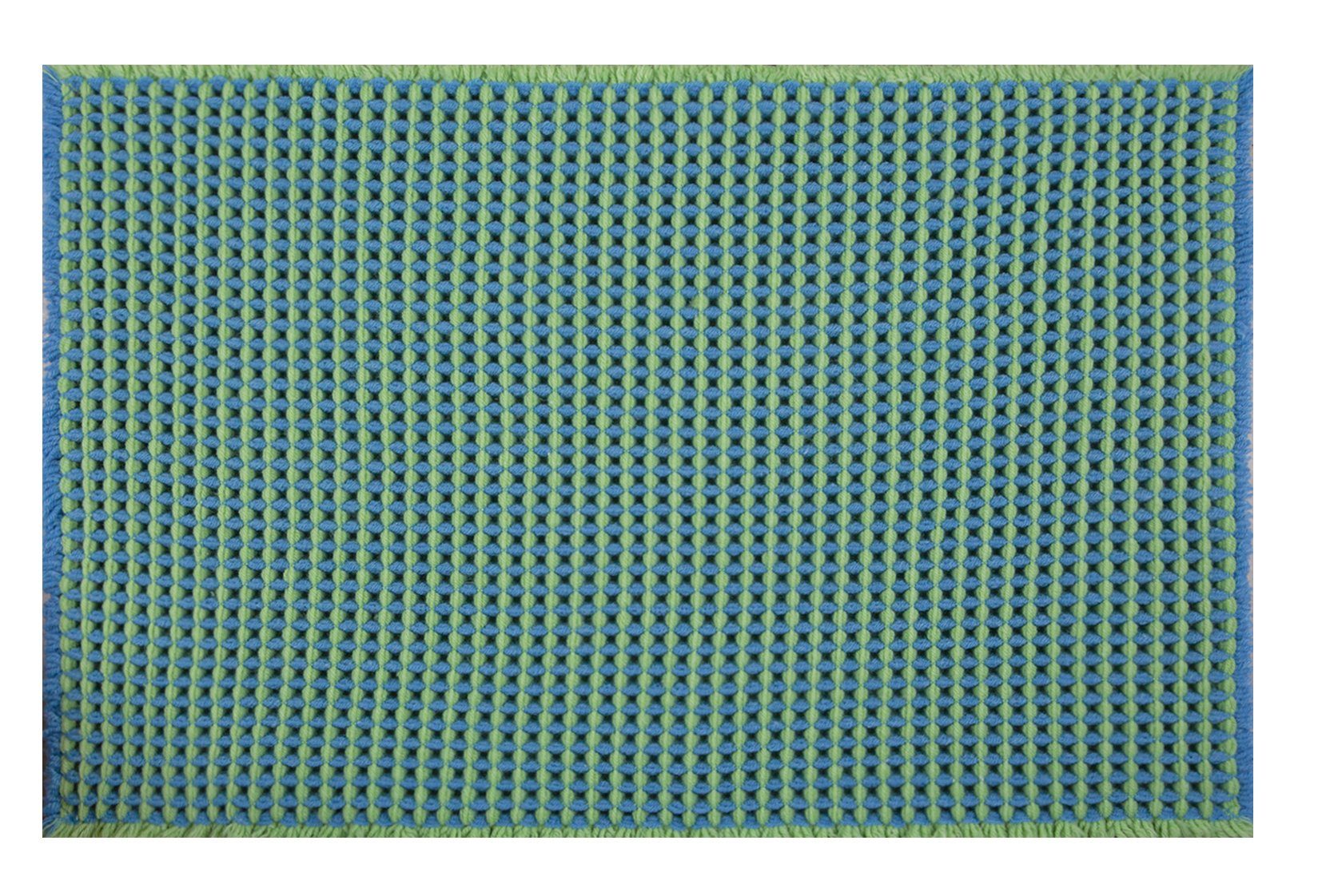 spirella Badematte CONE, Höhe 16 mm, Badteppich, 75% Polyester, 25% Acryl, Anti-Rutsch Beschichtung, 3D-Effekt durch spezielle Webstruktur, Für Fussbodenheizung geeignet, Waschbar 30°, Schnelltrocknend, Polyester, Polyacryl, rechteckig