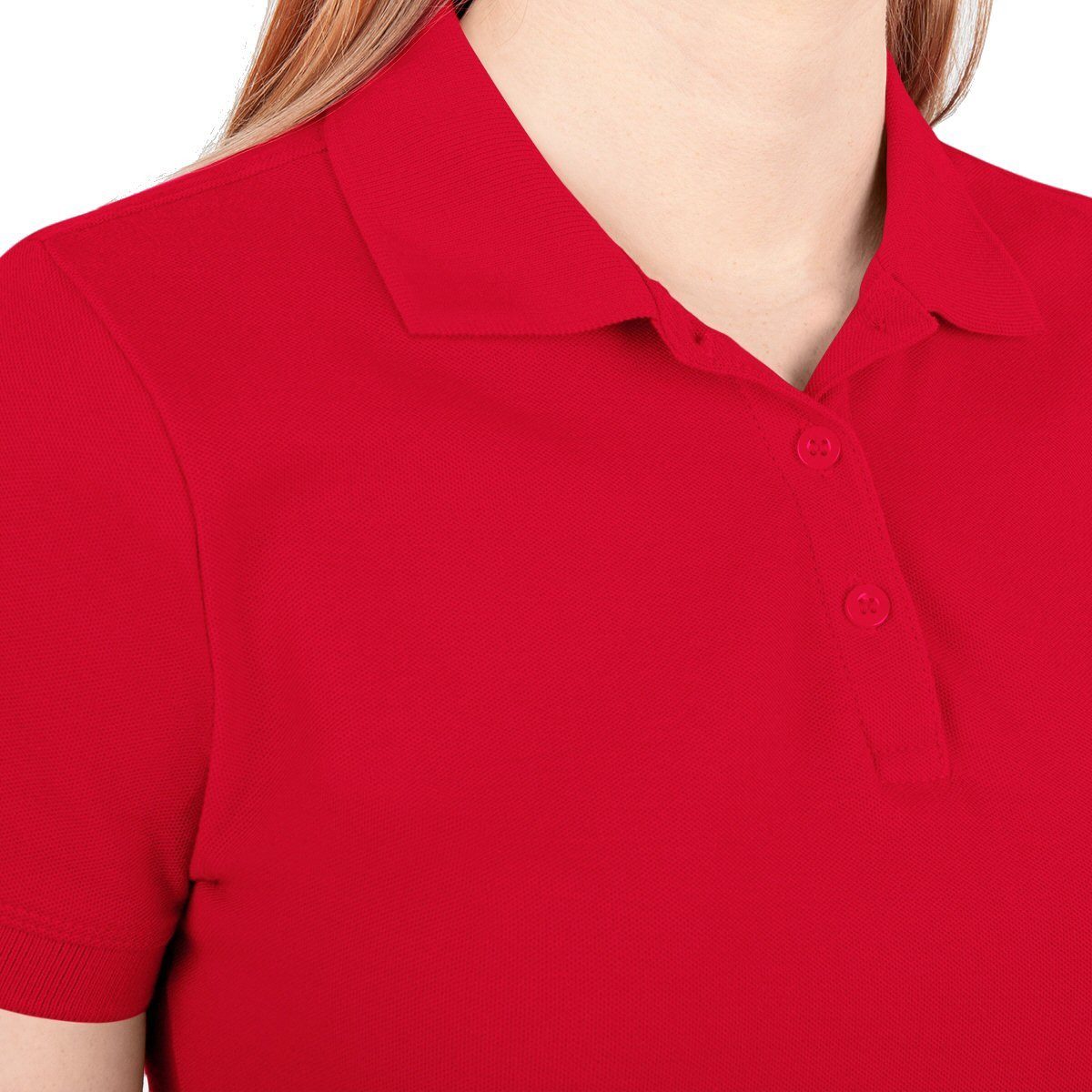 Jako Poloshirt Organic Pique (Bio-Baumwolle, 200g/m2) rot Damen