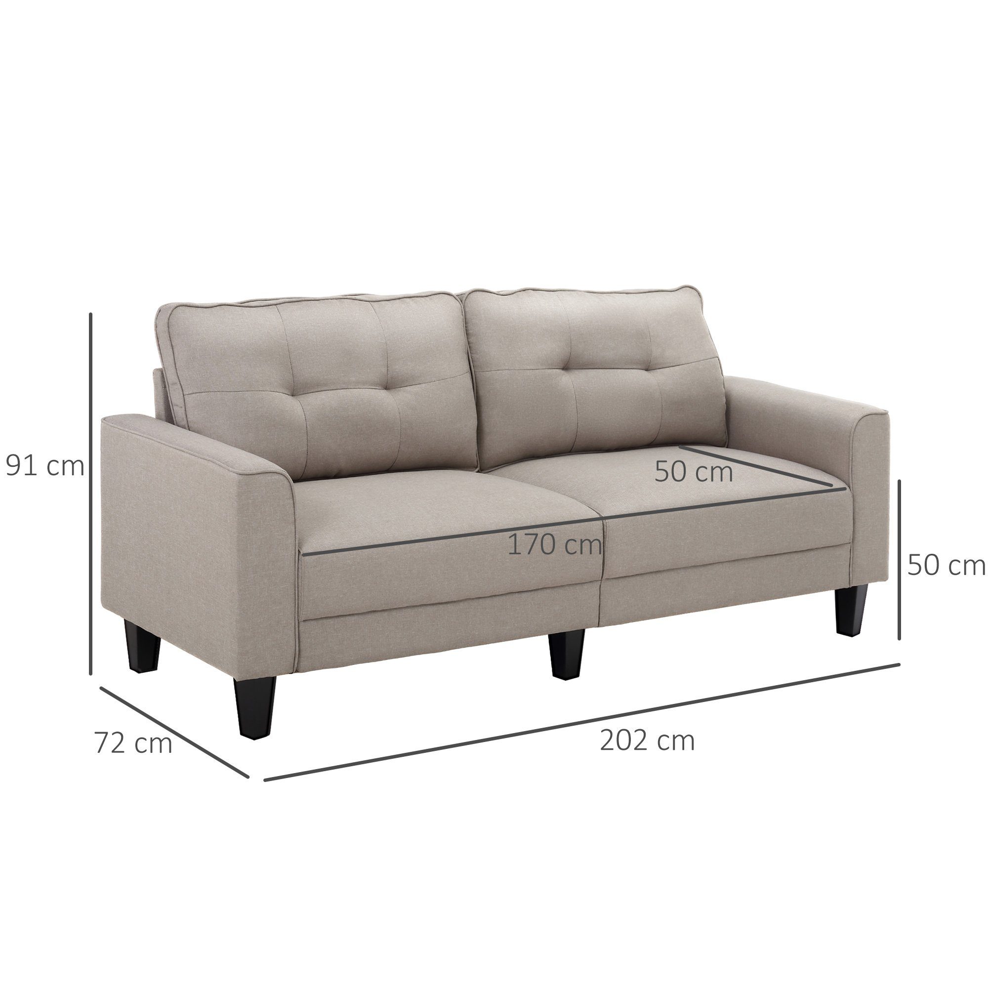 HOMCOM 3-Sitzer Sofa