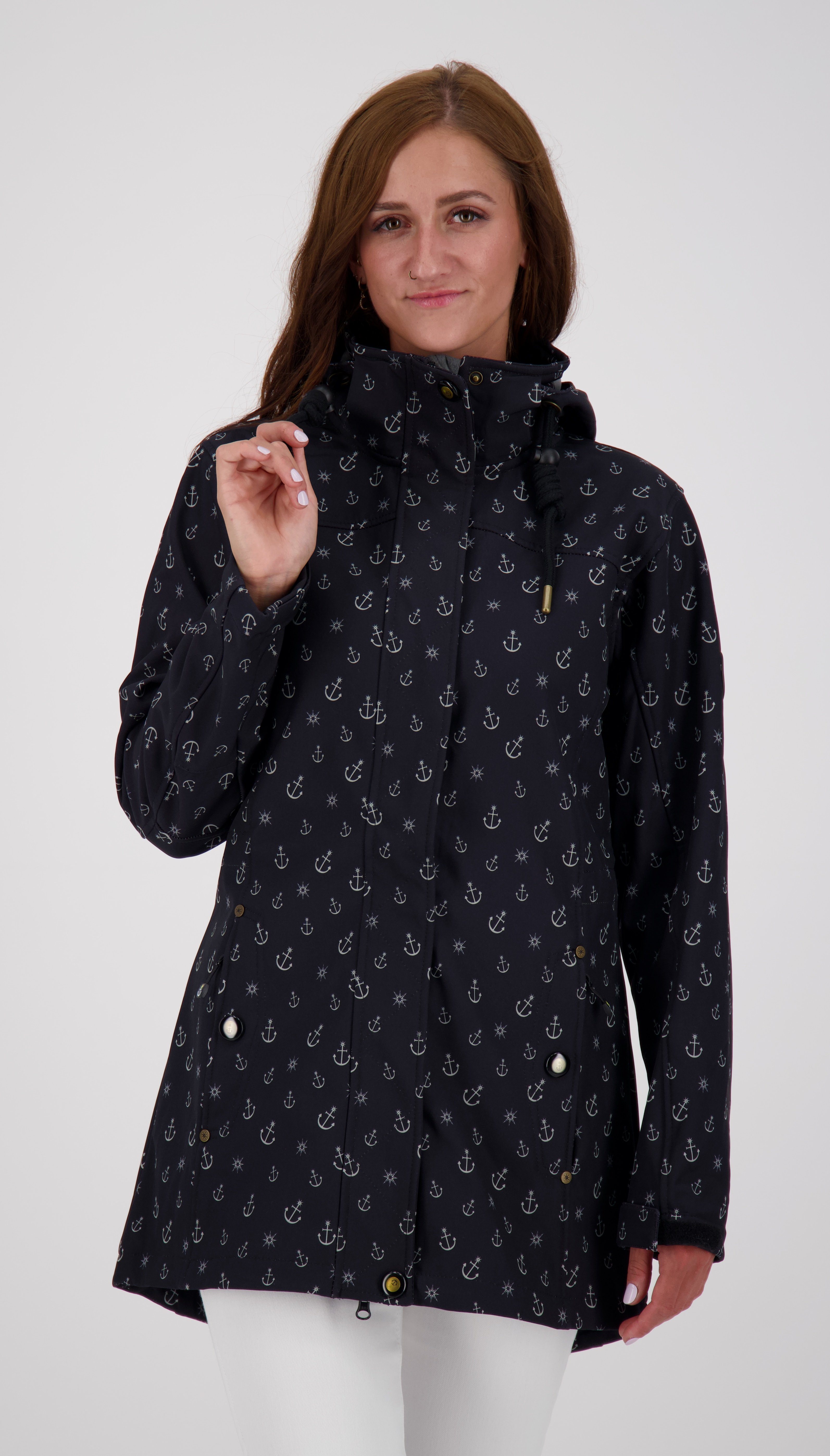 ankerglut Softshellmantel #ankerglutschein CS II WOMEN auch in Großen Größen erhältlich, mit abnehmbarer Kapuze