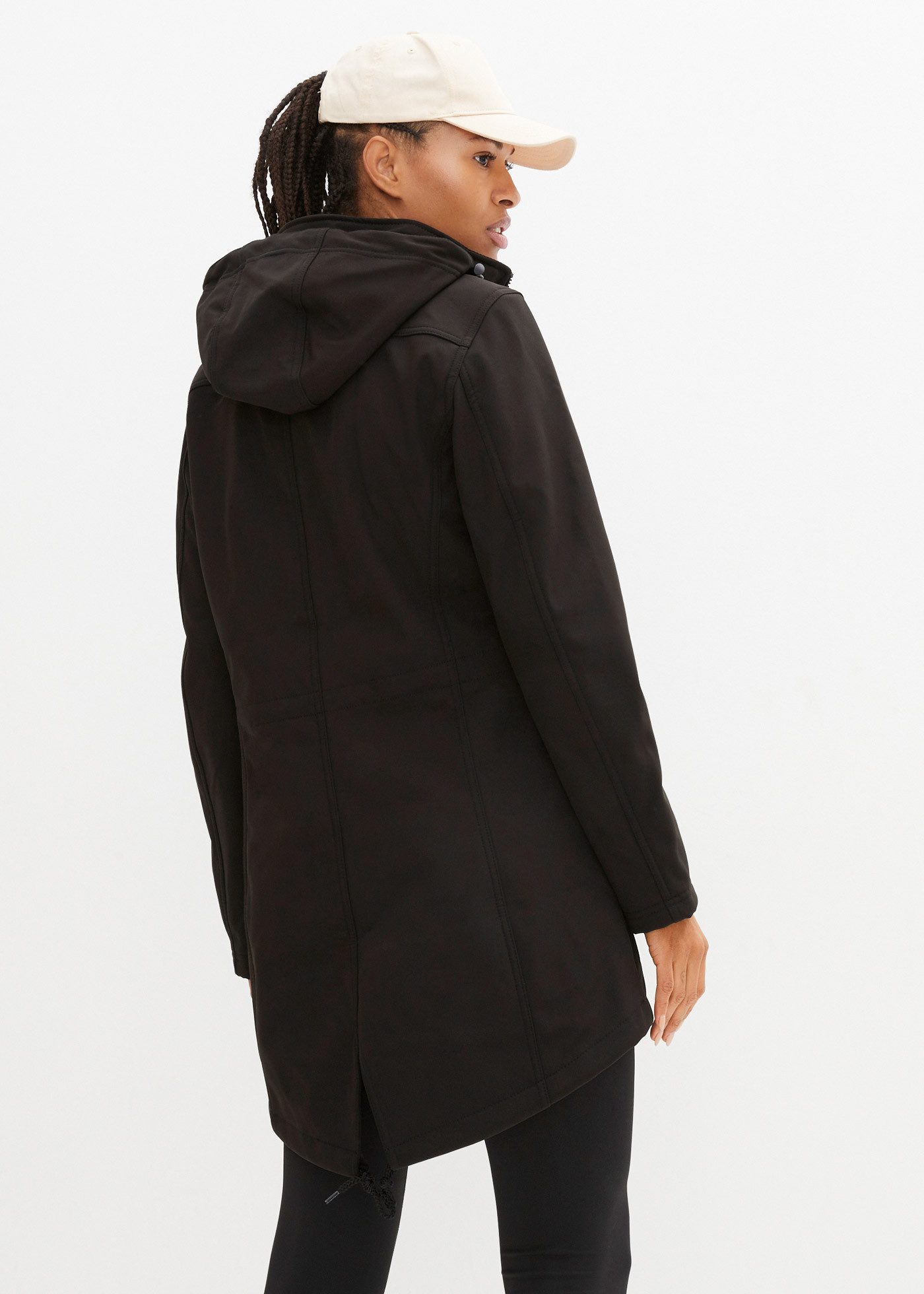 bonprix Softshellparka figurbetonter Schnitt, 2-Wege-Reißverschluss, Kordel günstig online kaufen