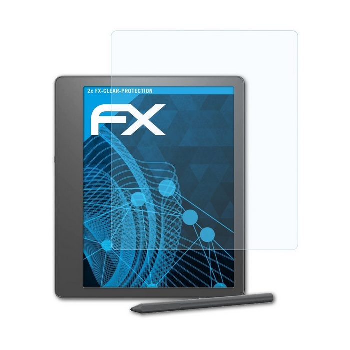 atFoliX Schutzfolie Displayschutz für Amazon Kindle Scribe (2 Folien) Ultraklar und hartbeschichtet