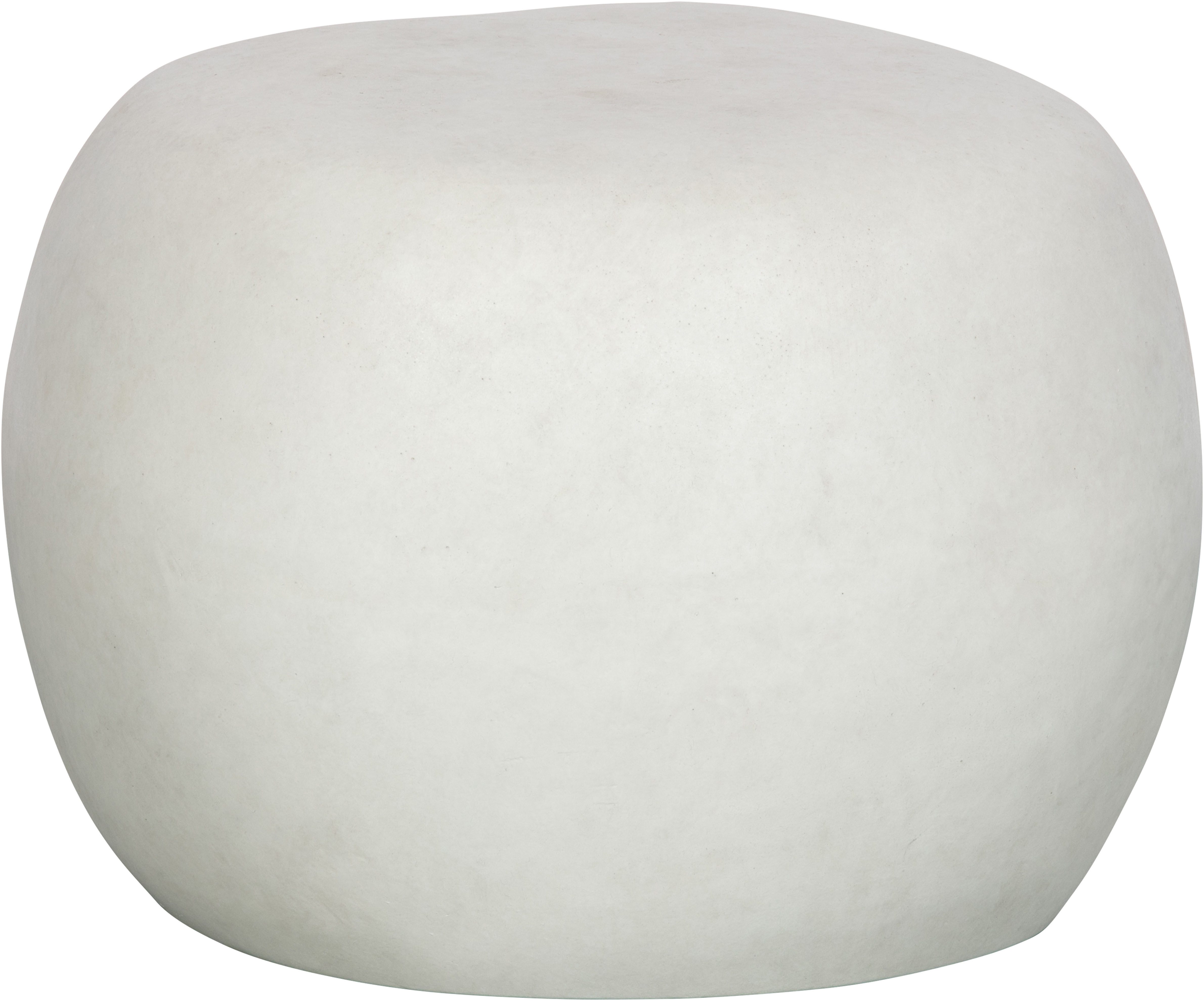WOOOD Beistelltisch Pebble Fiberclay in Betonoptik mit organischer Rundung, Glasfaser-Ton-Verbundmaterial, Tragkraft 90 kg, pflegebedürftig