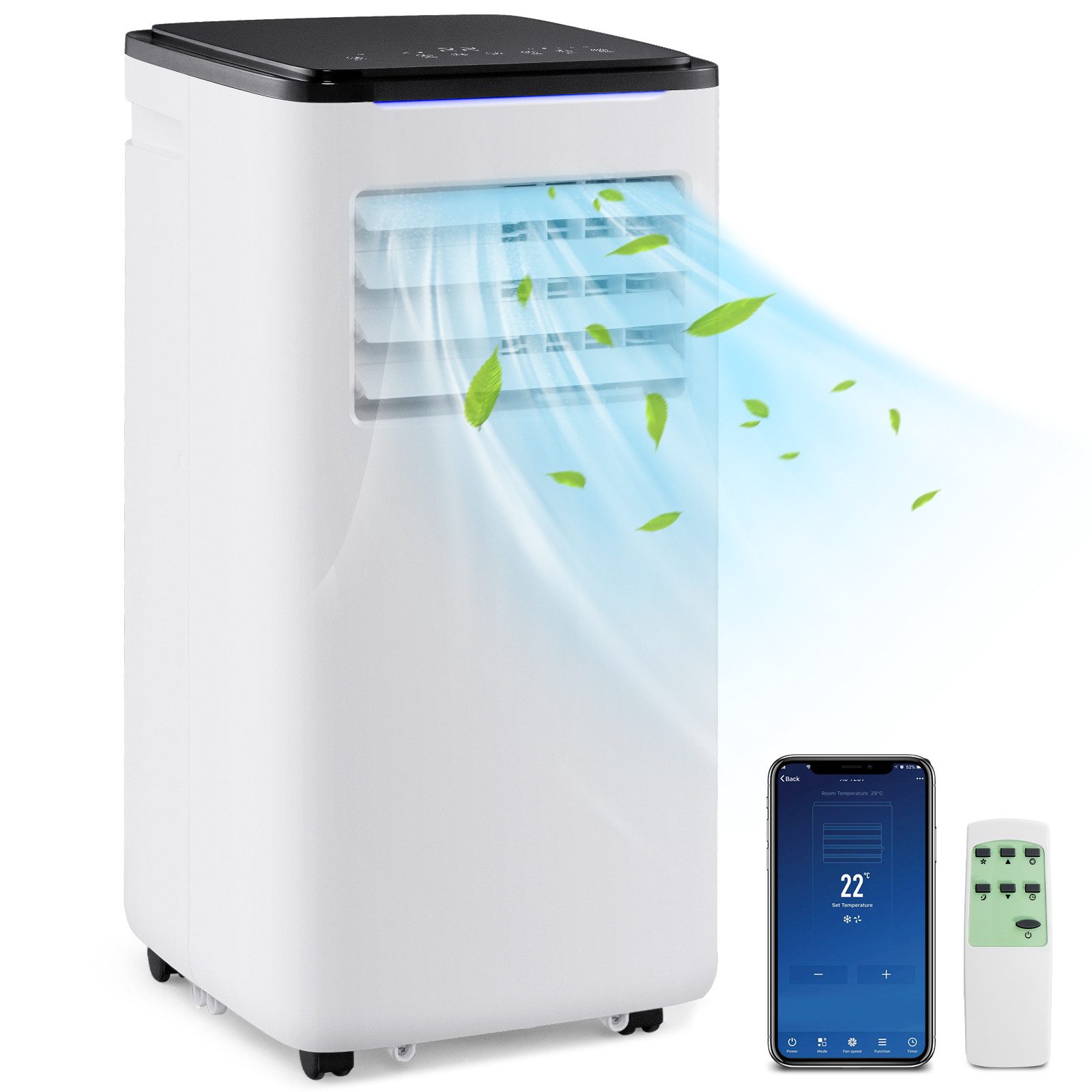 COSTWAY 4-in-1-Klimagerät, 9000BTU Klimaanlage bis 60m³, günstig online kaufen