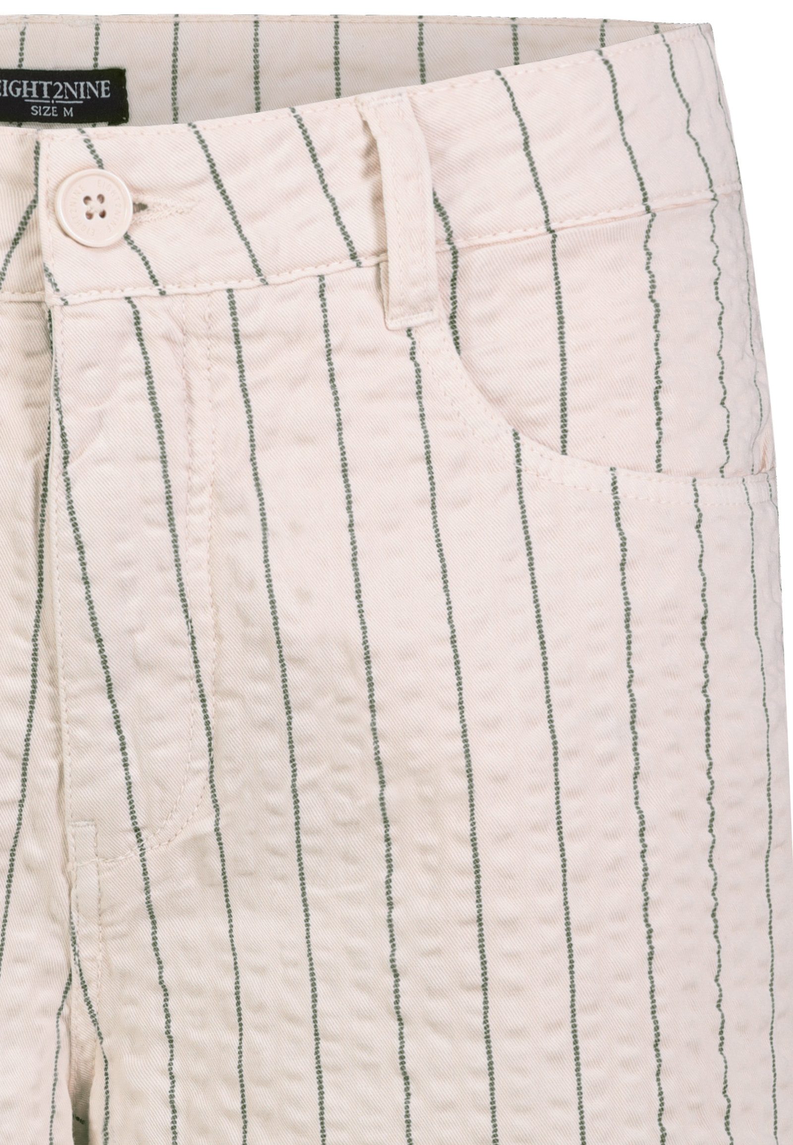 Eight2Nine Shorts Herren Baggy Shorts mit Streifen Baumwoll-Twill, Streifenmuster