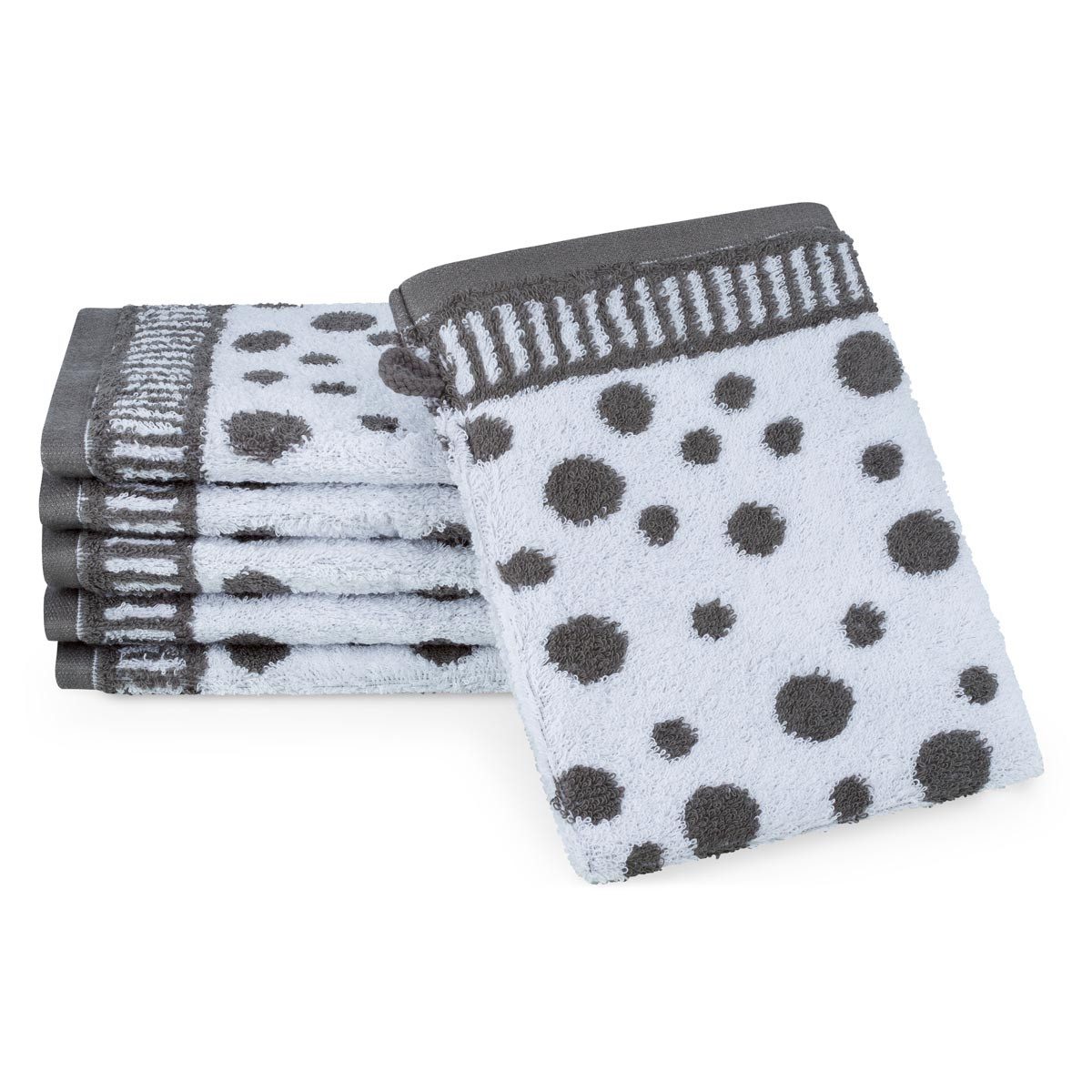 ROSS Handtuch Set Punkte allover, Frottee (Spar-Set, 6-St), 6 X Waschhandschuh im Set - Baumwolle - Saugstark