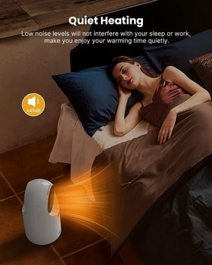 IDOO Heizlüfter Energiesparen Keramiklüfter, 1500 W, mit Fernbedienung LED Anzeige 12 Std Timer, Überhitzungsund Kippschutz