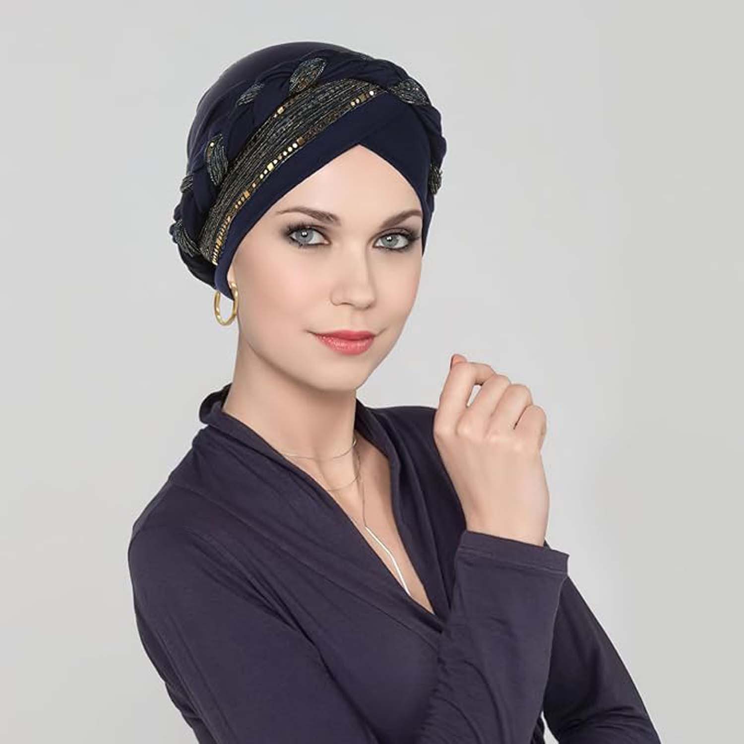 Zaewry Kopftuch Chemo Turban für Damen, Kopfbedeckung Beanie Mütze – Bild 5 von 5