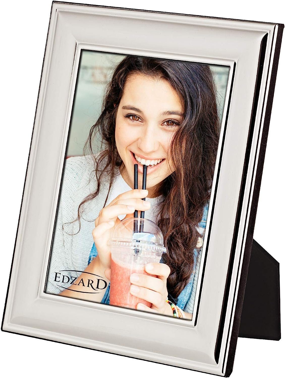 EDZARD Bilderrahmen Sunset, versilbert und anlaufgeschützt, 2er Set für 13x18 cm Fotorahmen