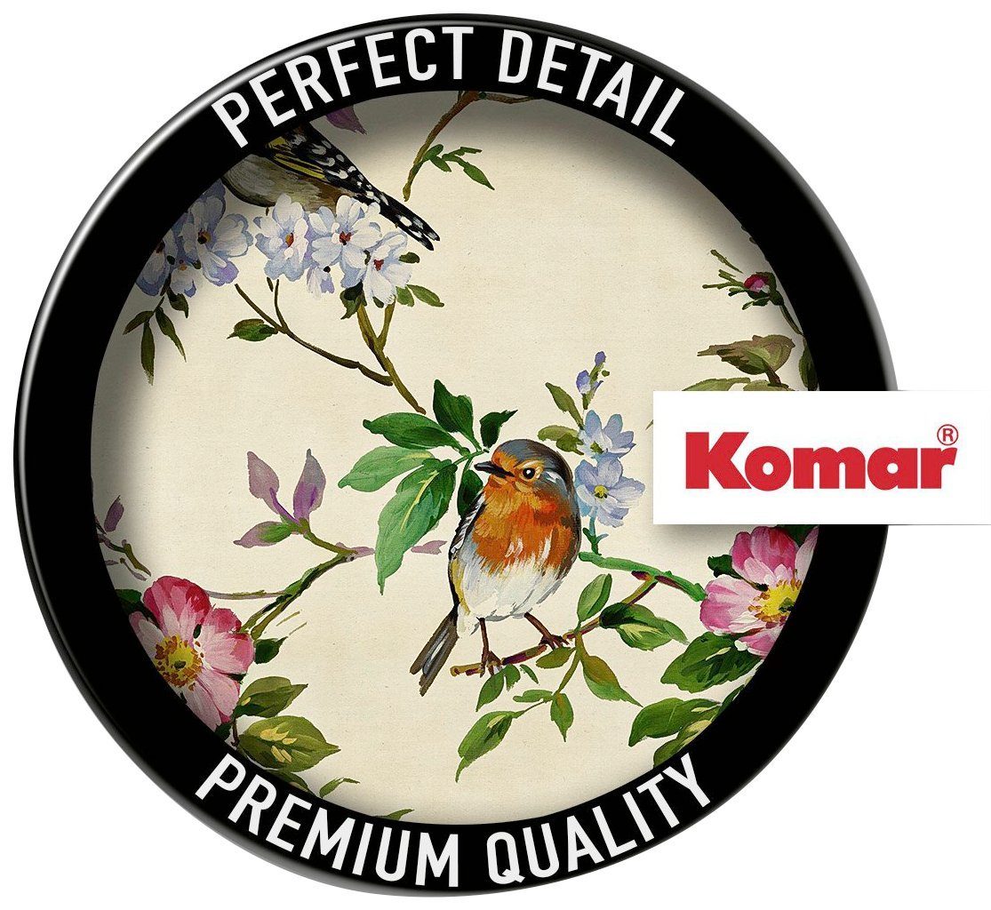 Komar Fototapete Vlies selbstklebend - Bird Party - Größe 125 x 125 cm, glatt, bedruckt, (1 St), Wohnzimmer, Schlafzimmer