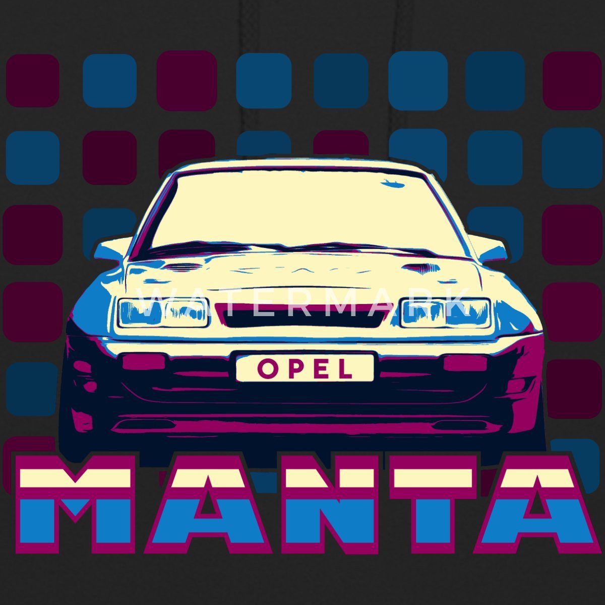 Spreadshirt Hoodie Opel Manta Frontsicht Cooles 80er Design Unisex Hoodie (1-tlg)