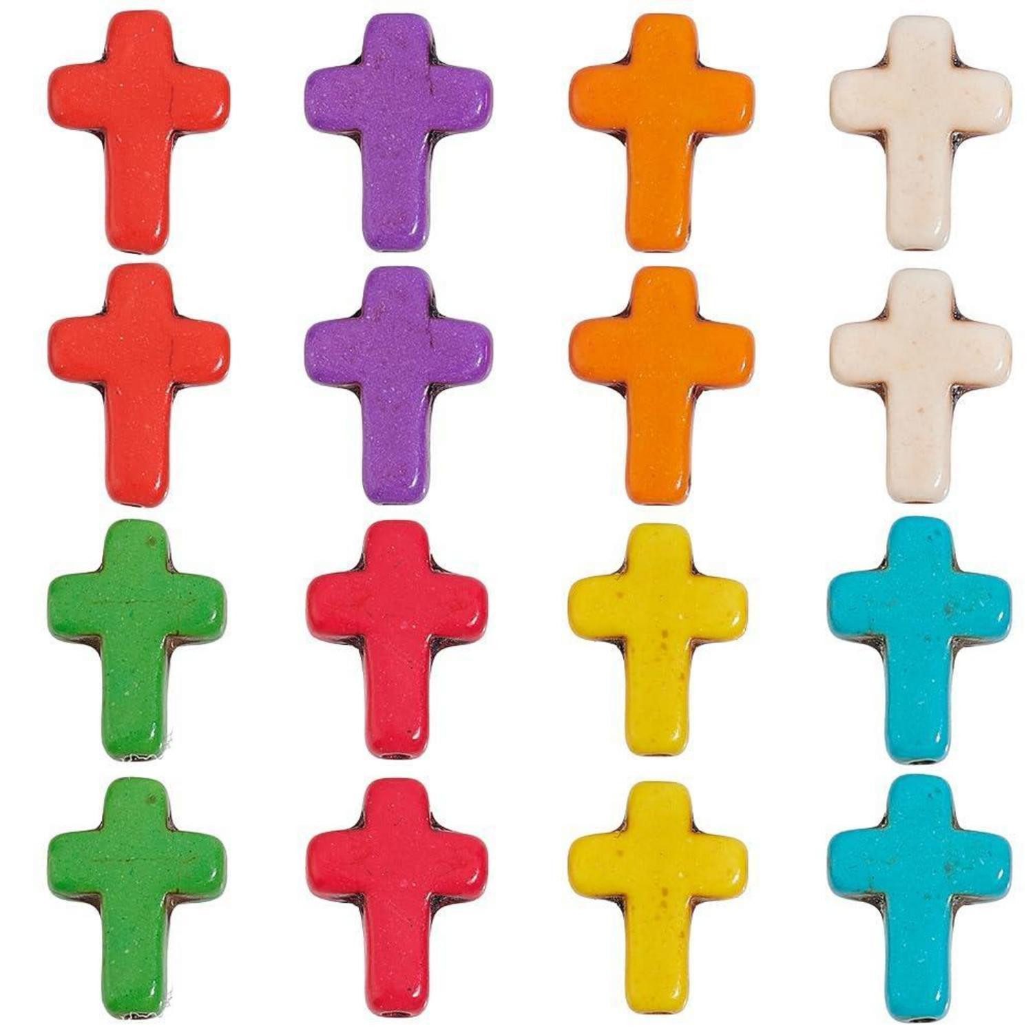 LuxusKollektion Charm Kreuz Kreuzperlen bunt 100 Stk